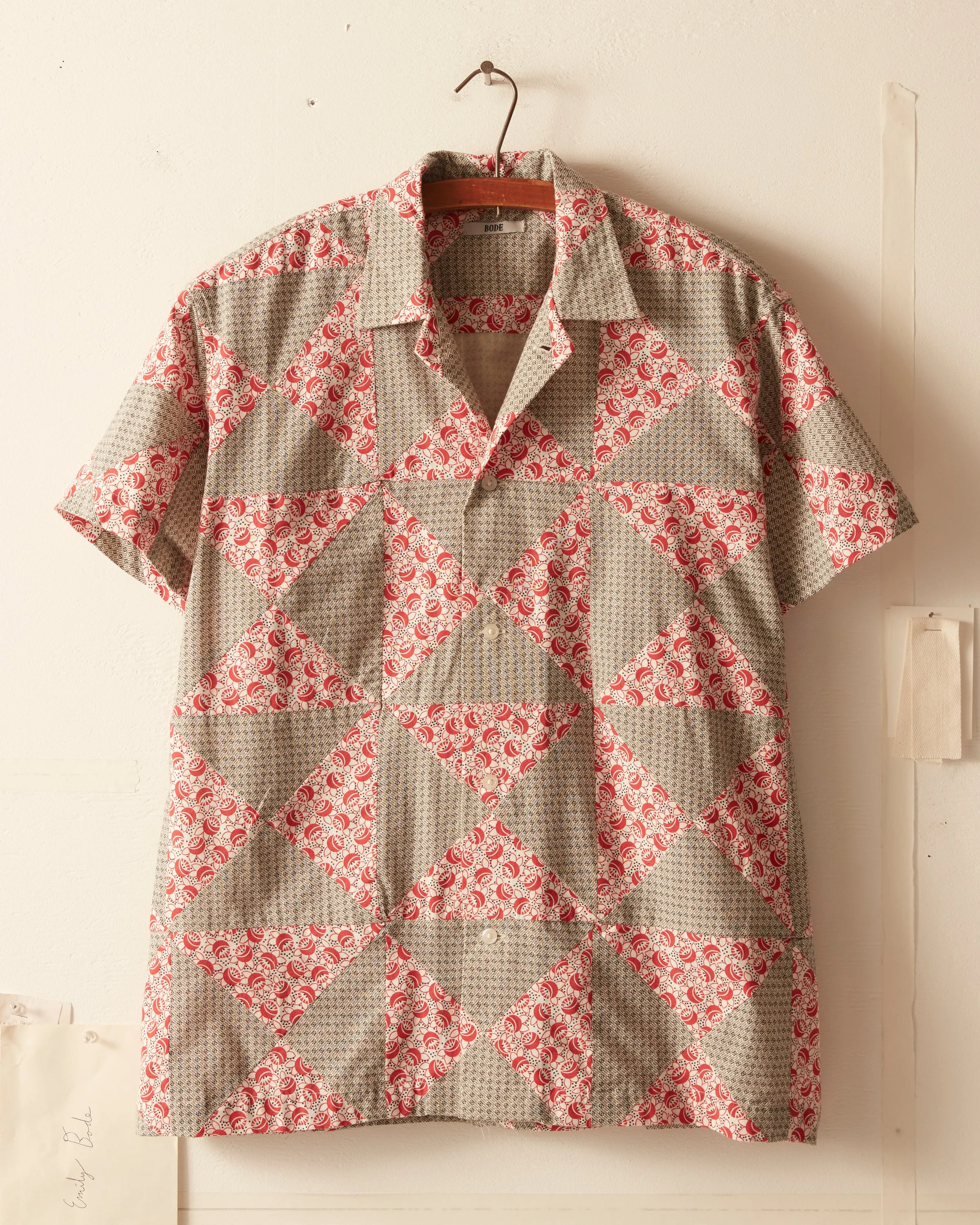 Deco Puzzle Patchwork Short Sleeve Shirt sold by BODE product image thumbnail 2