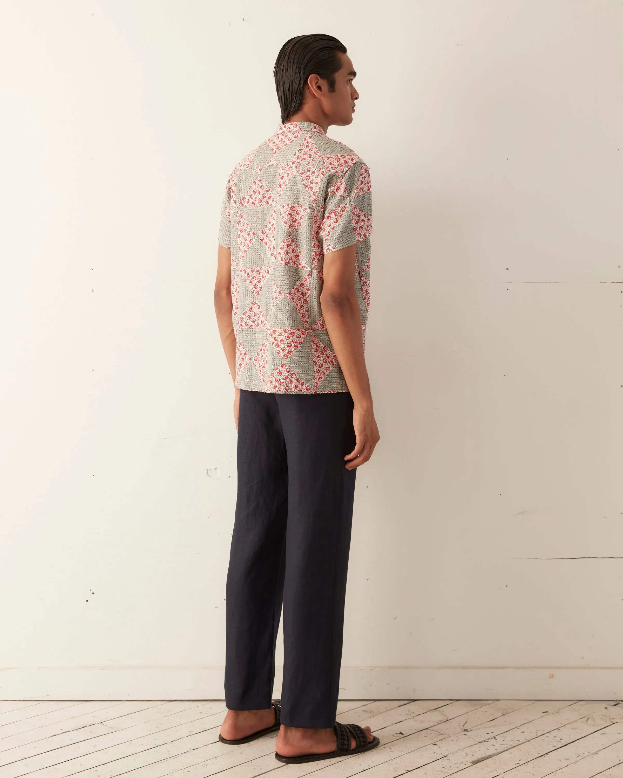 Deco Puzzle Patchwork Short Sleeve Shirt sold by BODE product image thumbnail 4