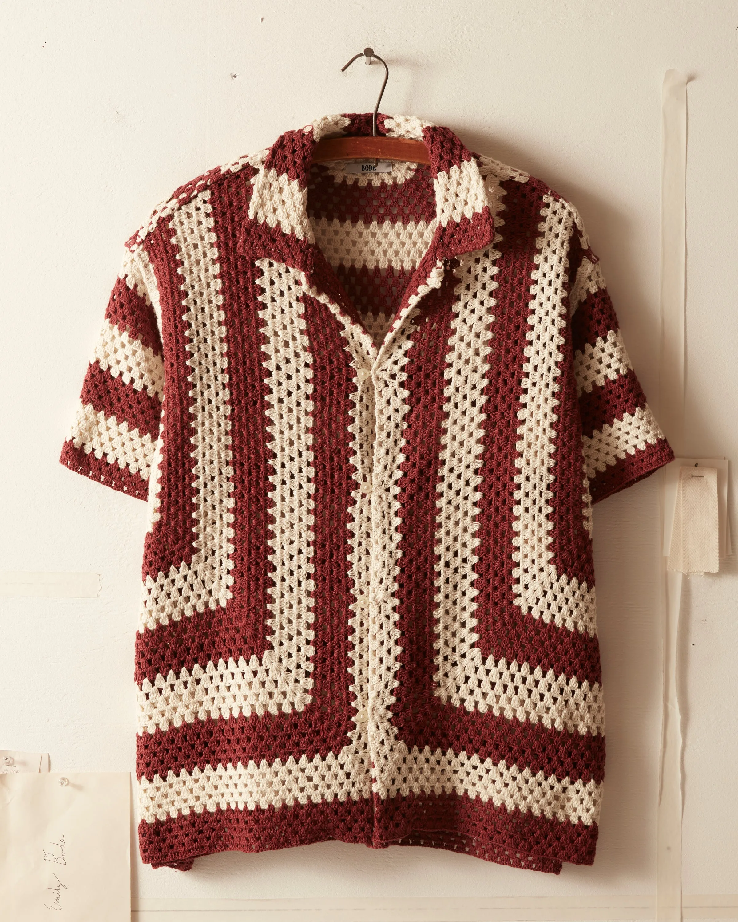 Flagship Crochet Shirt - Paprika sold by BODE product image thumbnail 2