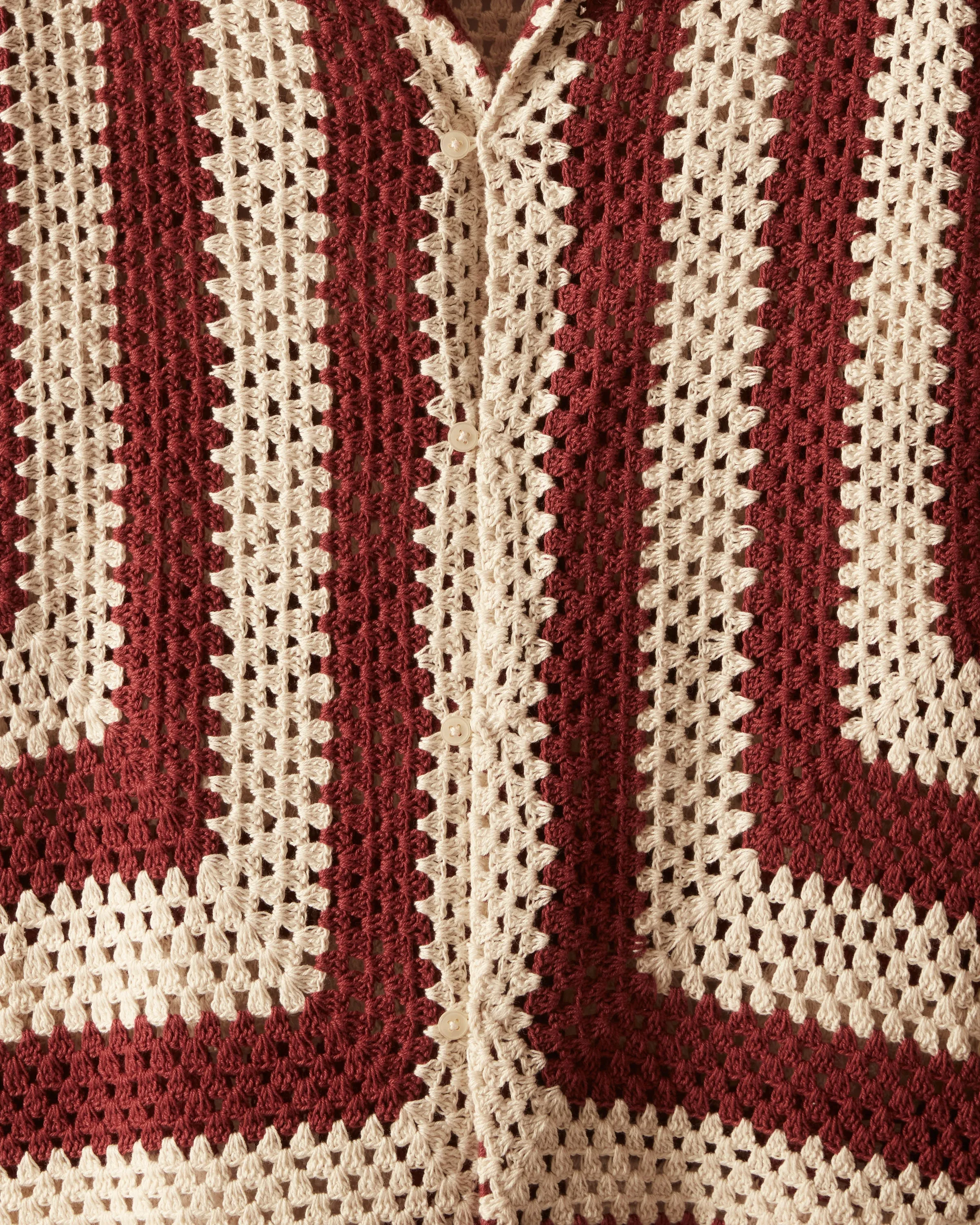 Flagship Crochet Shirt - Paprika sold by BODE product image thumbnail 3