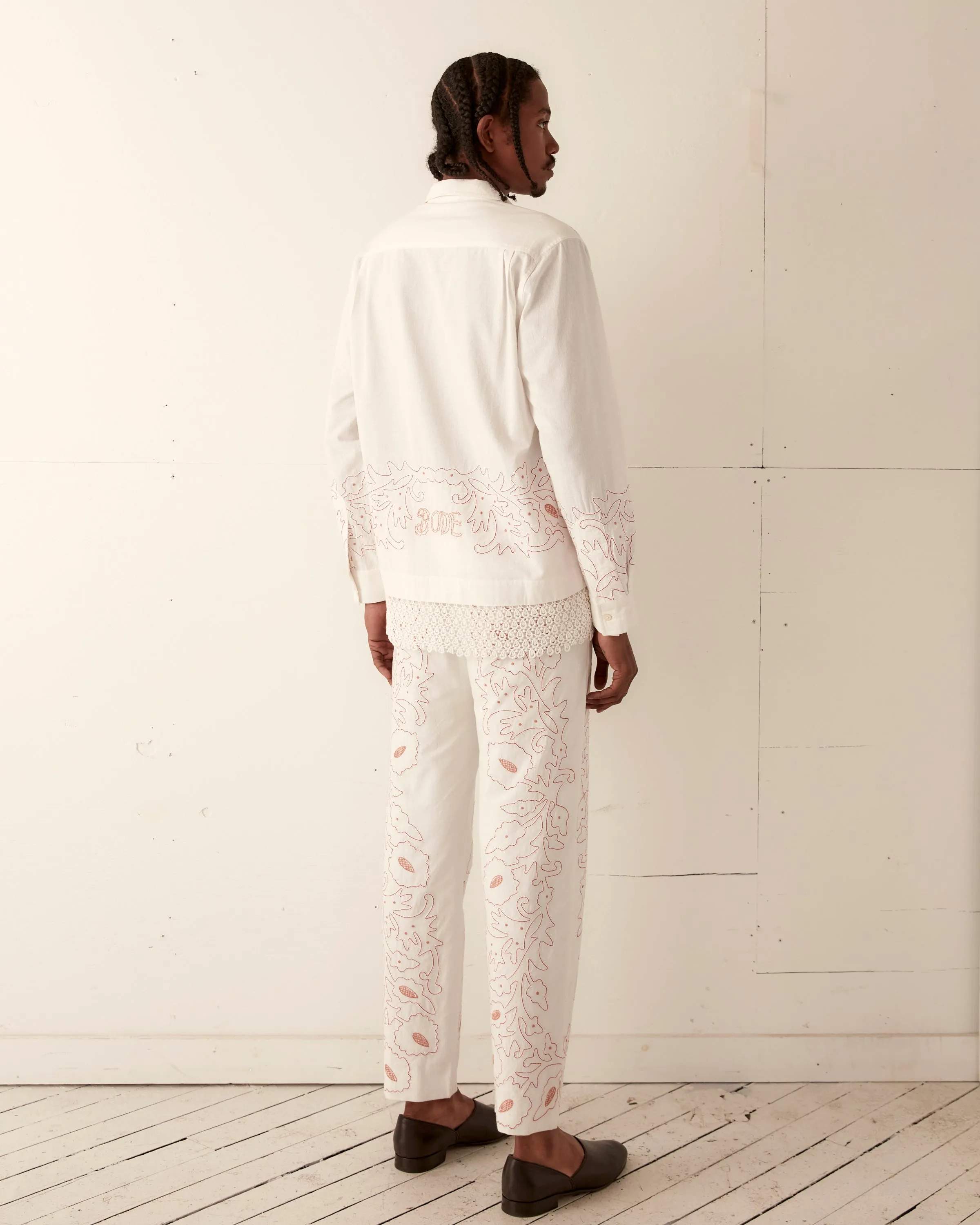 Braided Couching Long Sleeve Shirt sold by BODE product image thumbnail 4