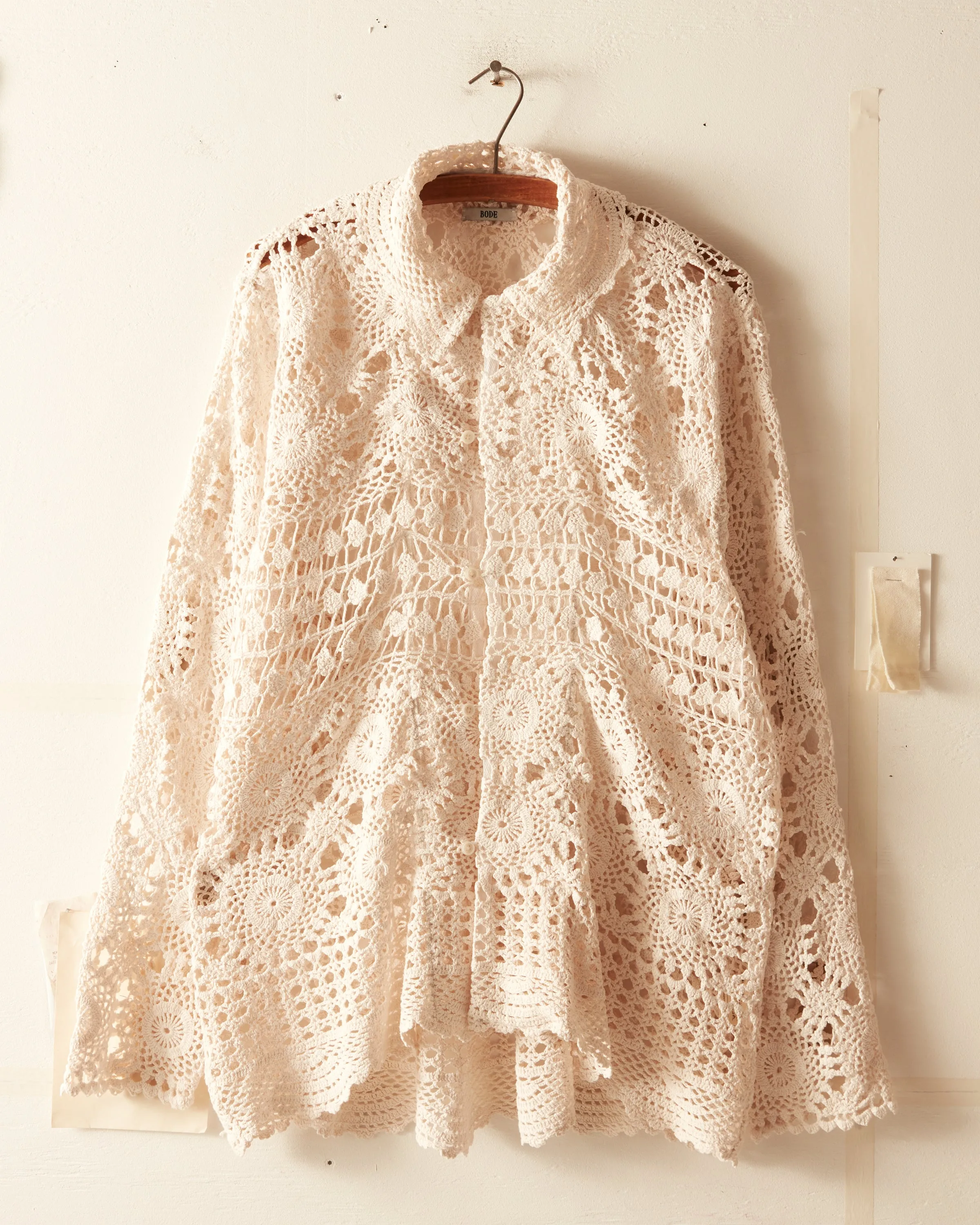 Anacapri Medal Crochet Shirt sold by BODE