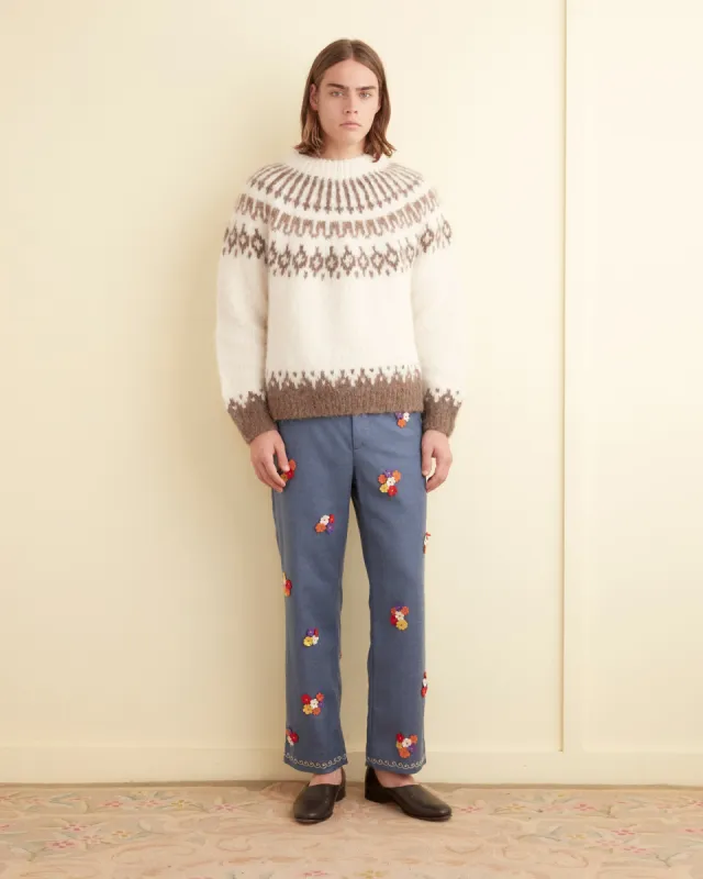 Dianthus Appliqué Trousers sold by BODE