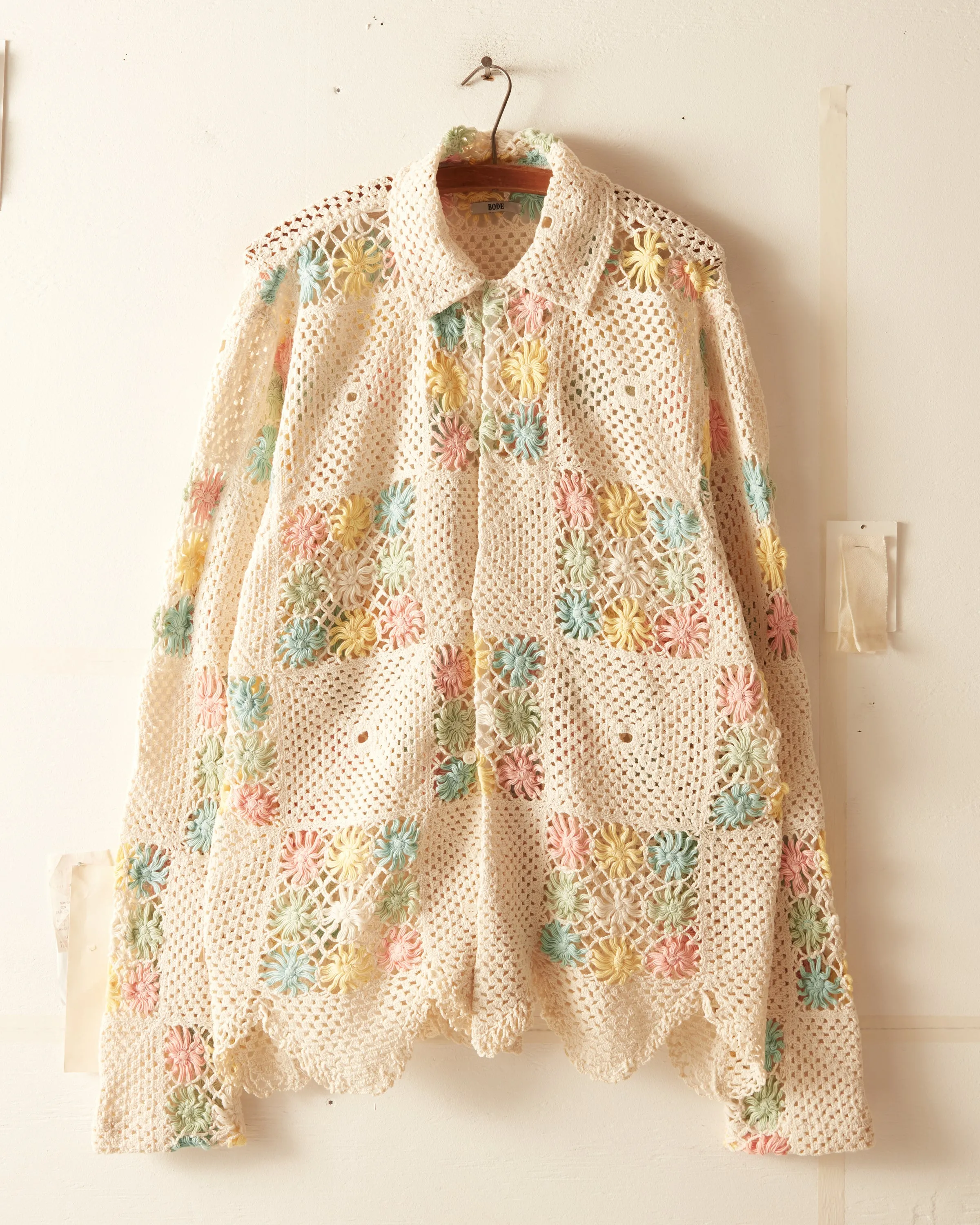 Alberobello Pastel Crochet Shirt sold by BODE