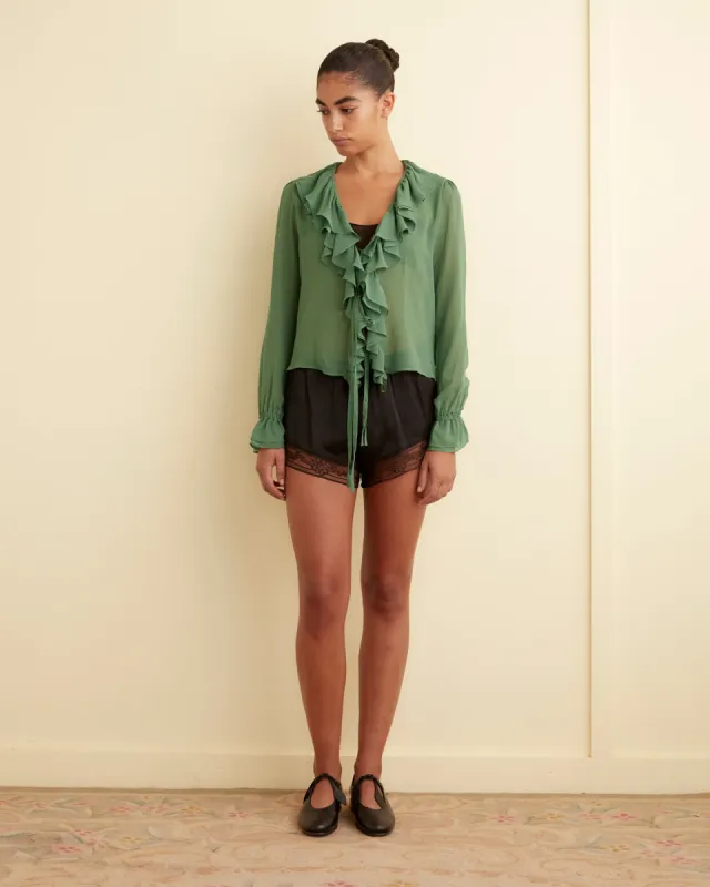 Flounce Blouse - Green sold by BODE
