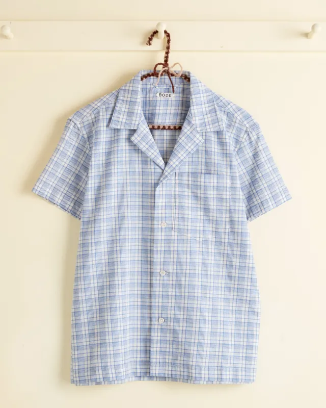 Shoal Check Short Sleeve Shirt - XS sold by BODE