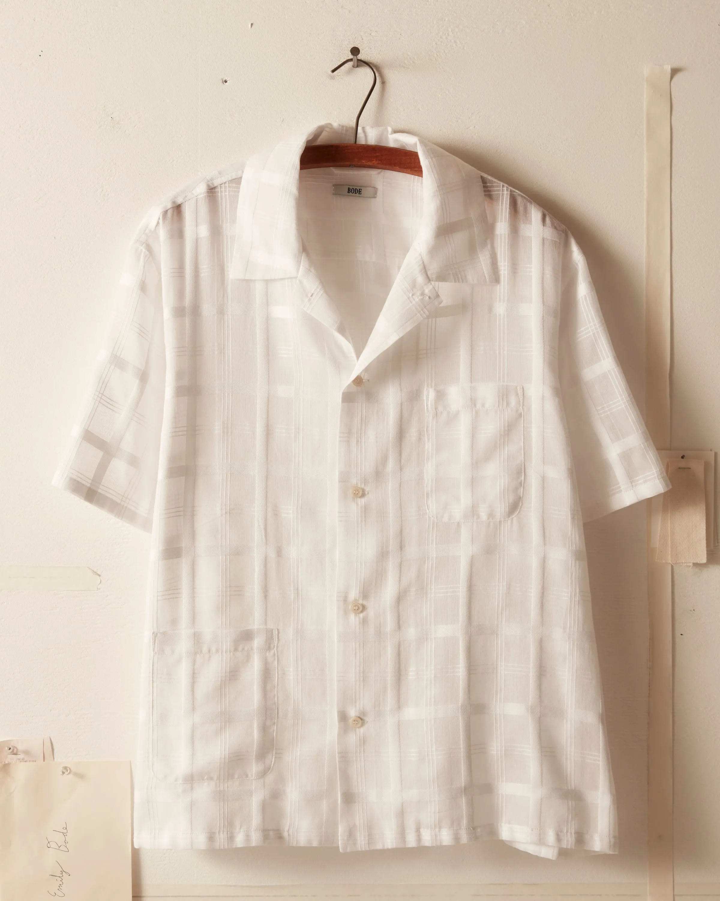 Tonal Plaid Short Sleeve Shirt sold by BODE product image thumbnail 2