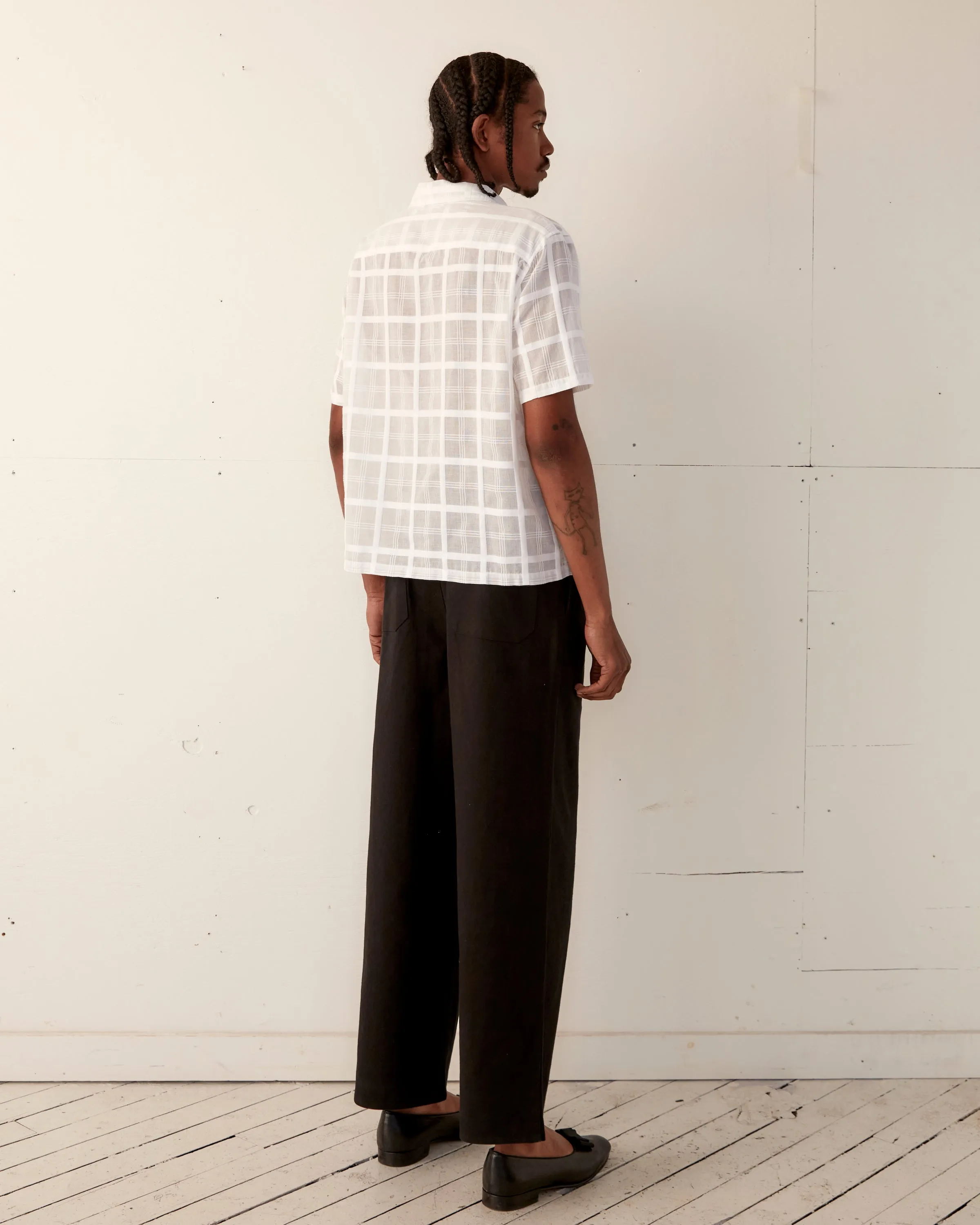Tonal Plaid Short Sleeve Shirt sold by BODE product image thumbnail 4