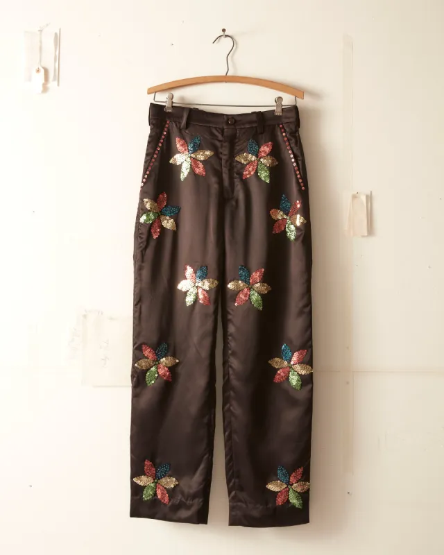 Sequined Pinwheel Trousers sold by BODE