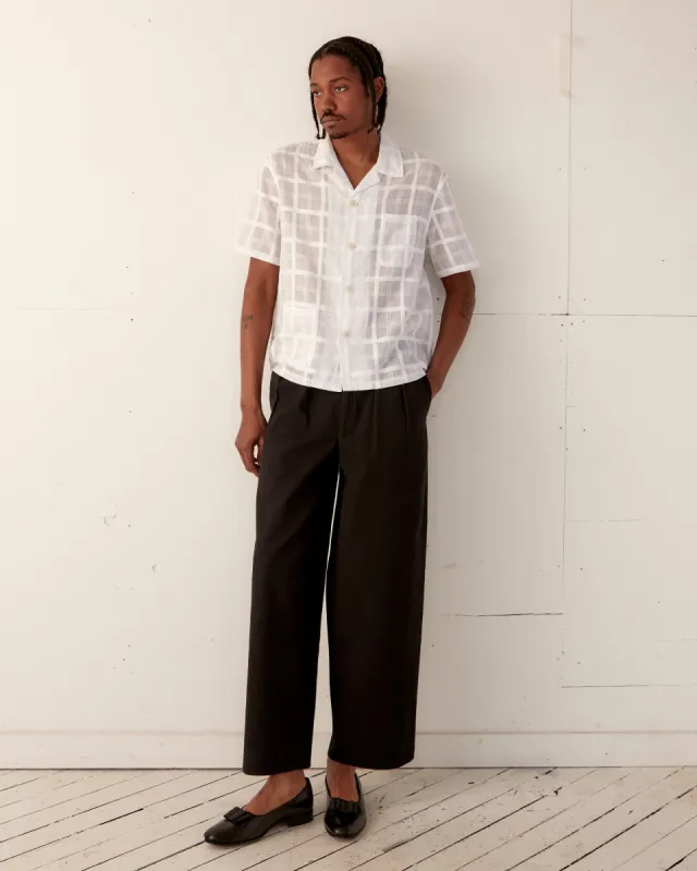 Tonal Plaid Short Sleeve Shirt sold by BODE