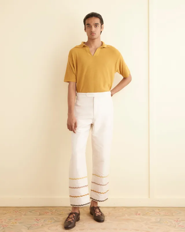 Rickrack Stripe Trousers sold by BODE