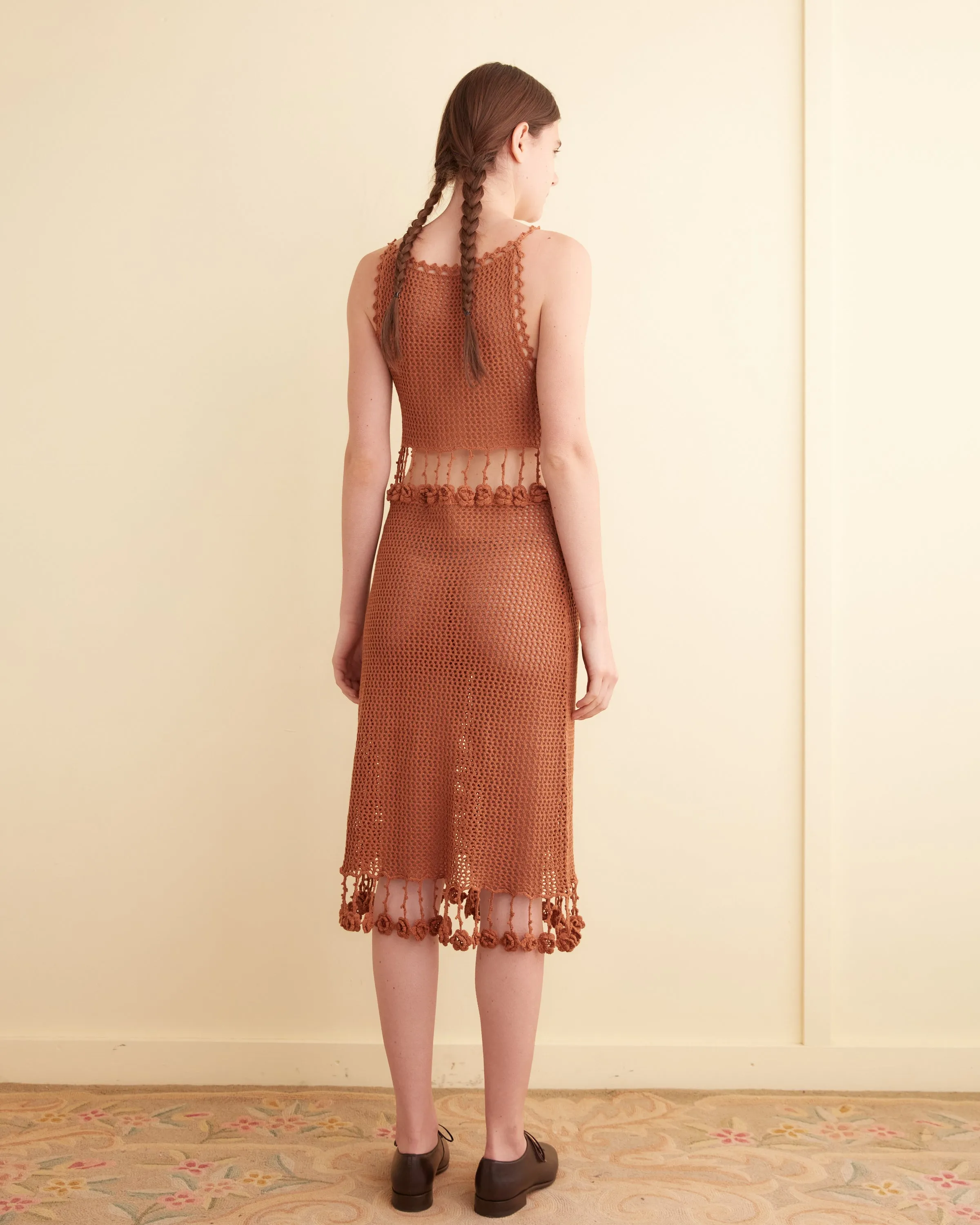 Posy Crochet Dress - Brown sold by BODE product image thumbnail 3