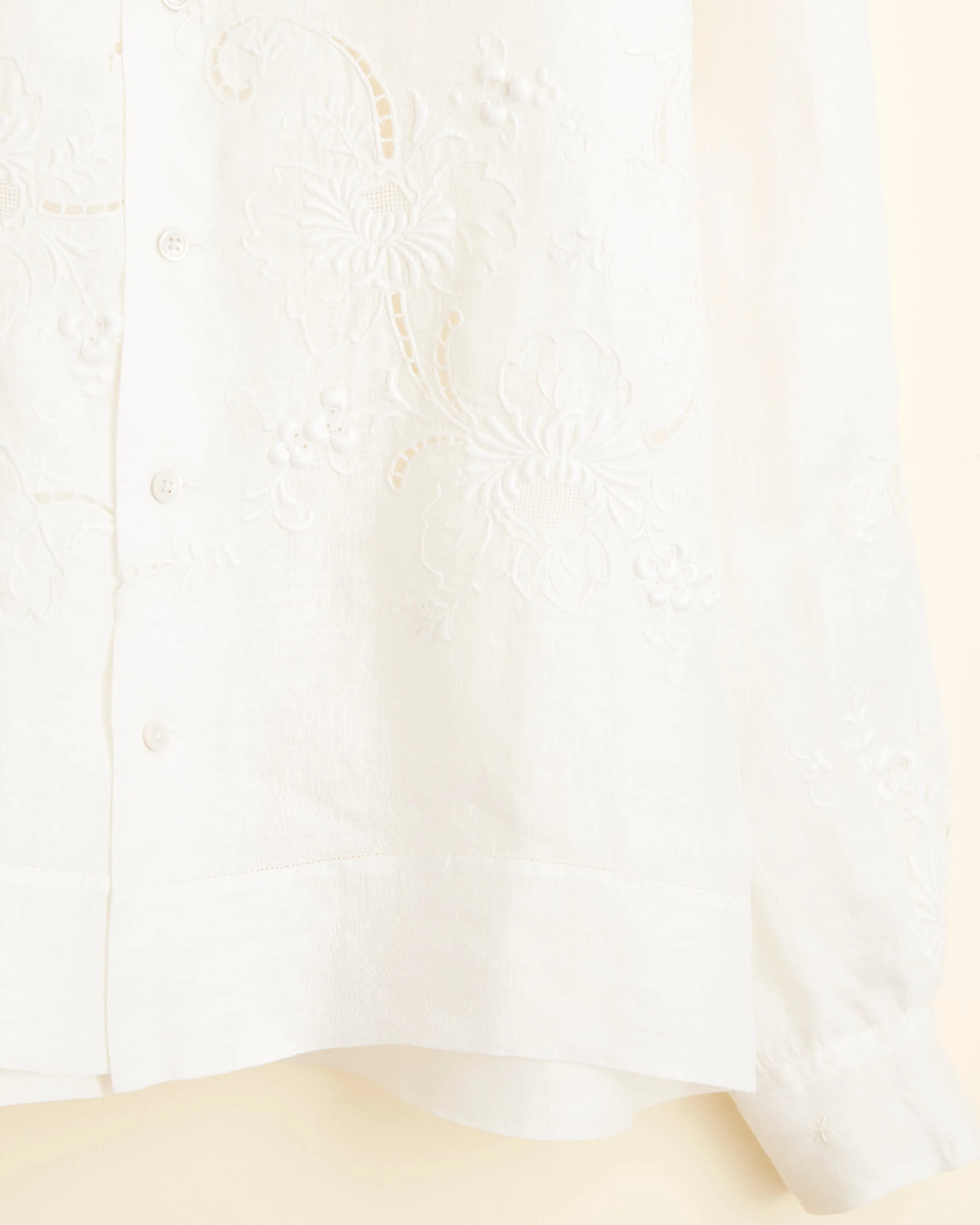 White Nosegay Long Sleeve Shirt - S sold by BODE product image thumbnail 2