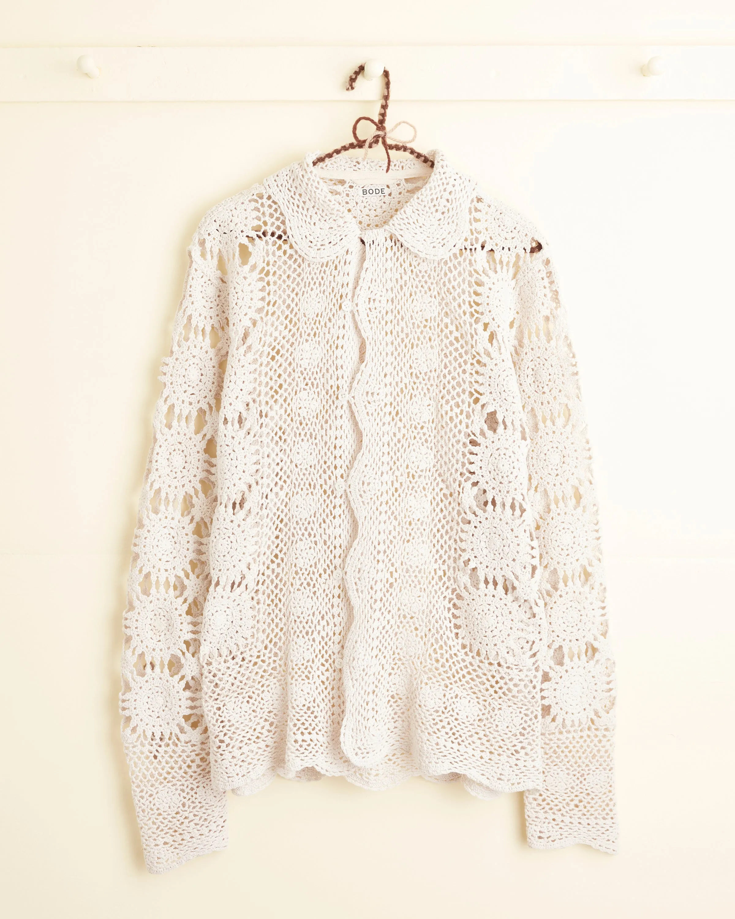 Toothed Floral Long Sleeve Shirt - XS sold by BODE