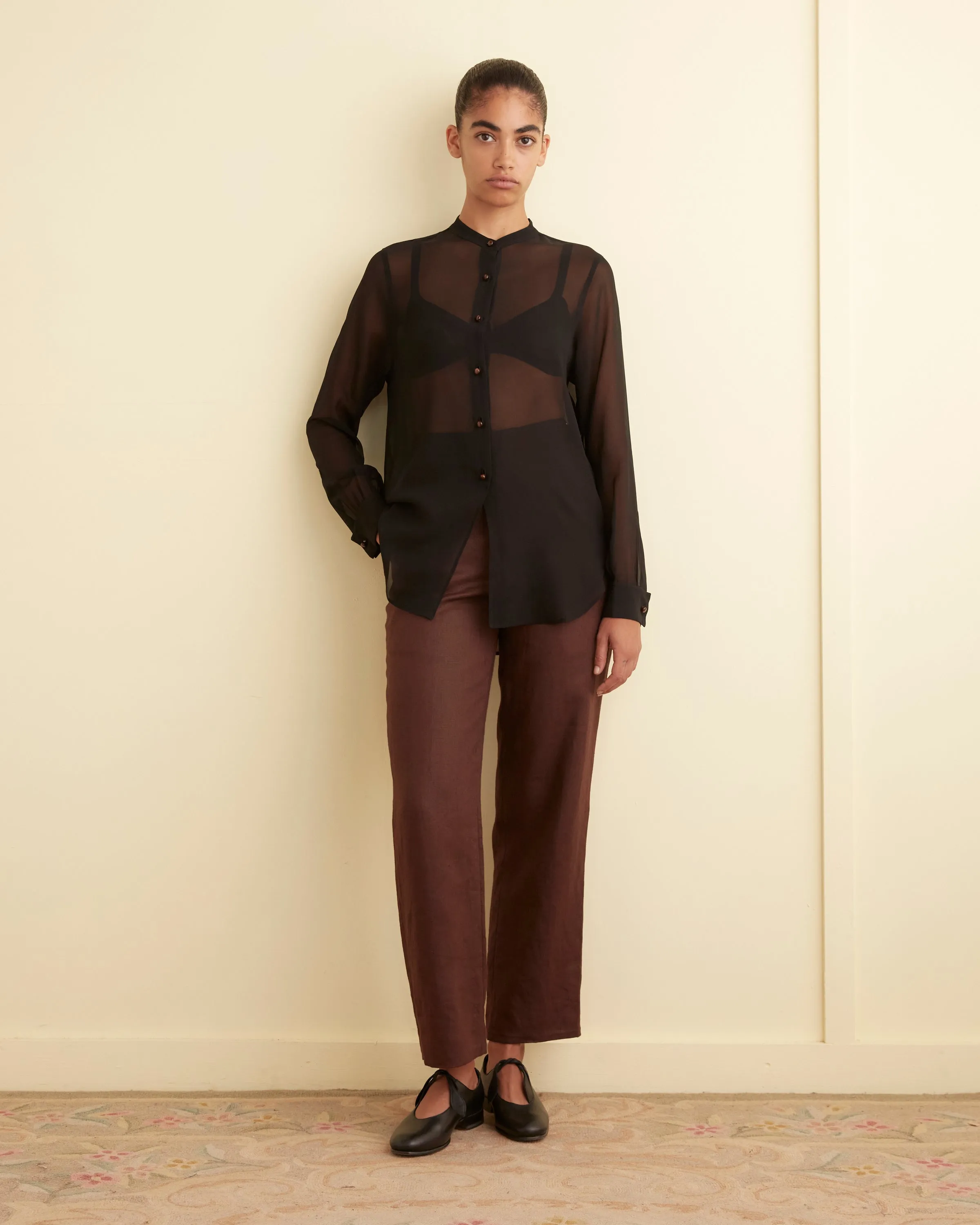 Silas Shirt - Black sold by BODE