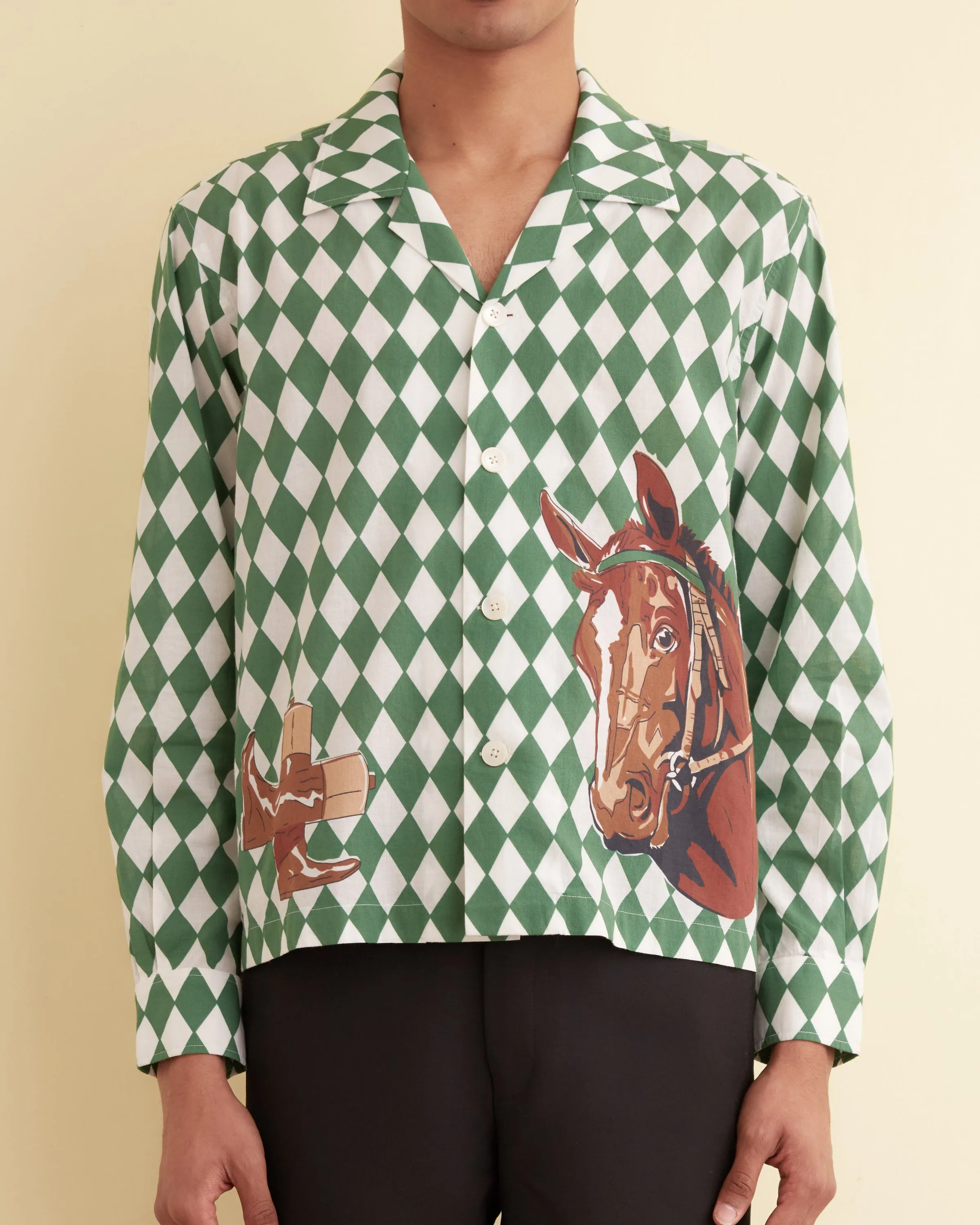 Jockey Diamond Long Sleeve Shirt sold by BODE product image thumbnail 2