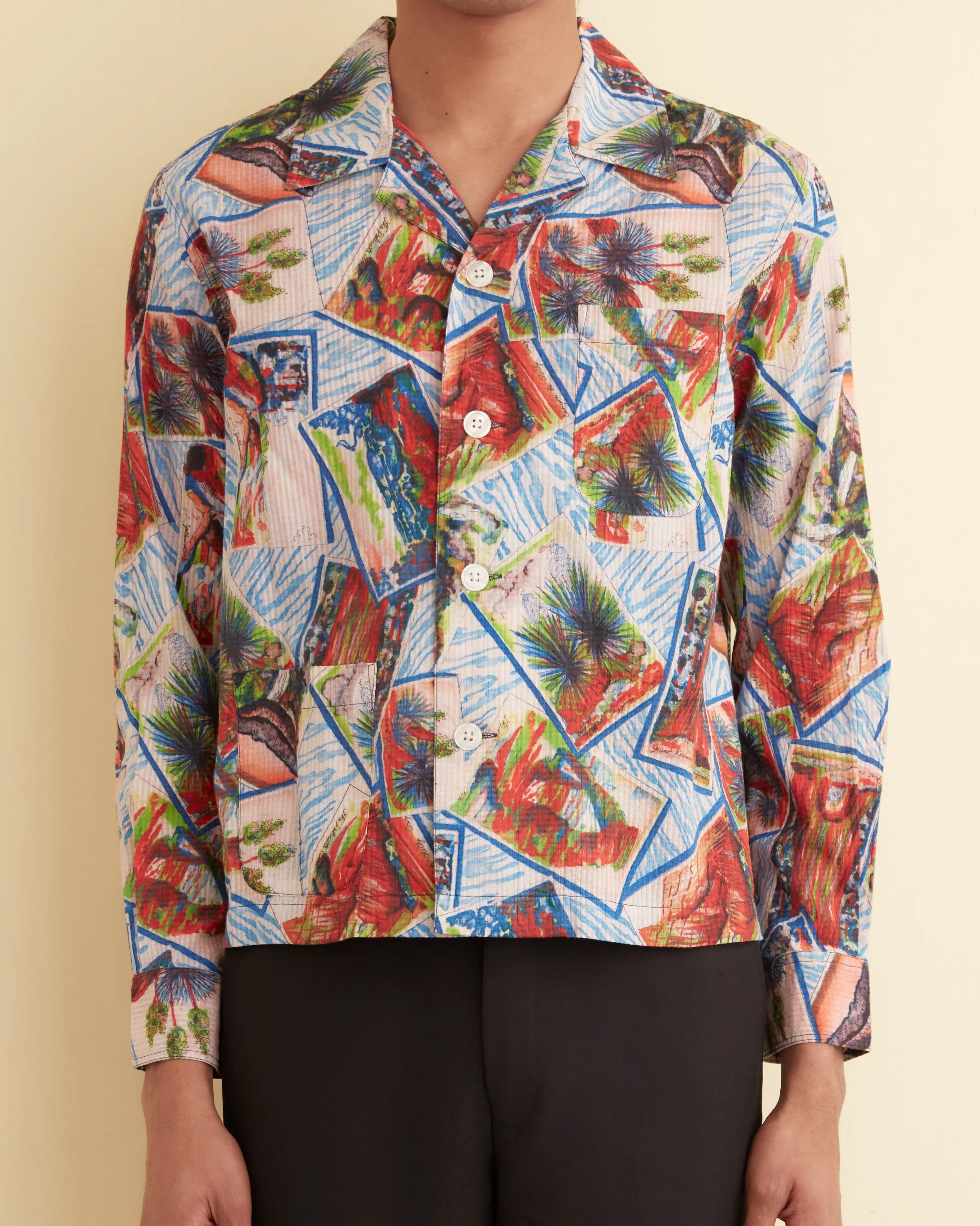 Seersucker Postcard Long Sleeve Shirt sold by BODE product image thumbnail 2