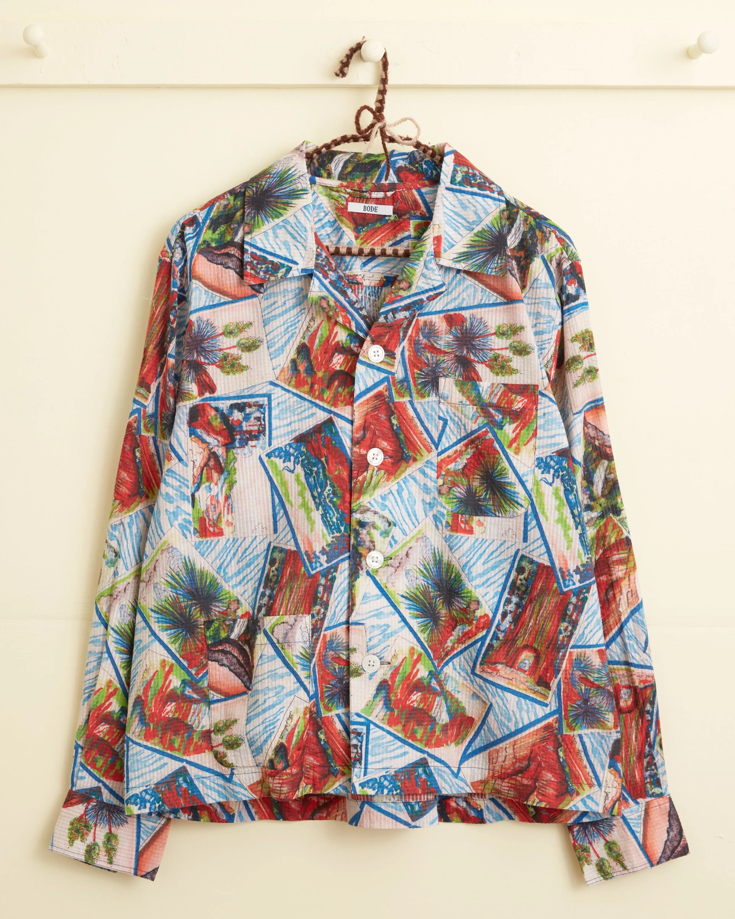 Seersucker Postcard Long Sleeve Shirt sold by BODE product image thumbnail 4