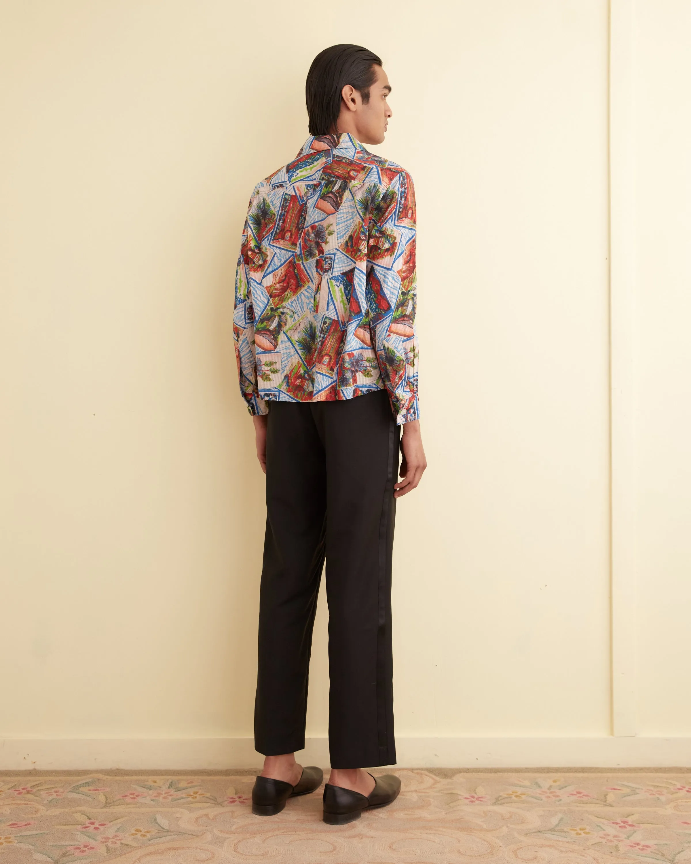 Seersucker Postcard Long Sleeve Shirt sold by BODE product image thumbnail 3