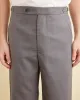 Tropical Wool Side-Buckle Trousers - Grey sold by BODE