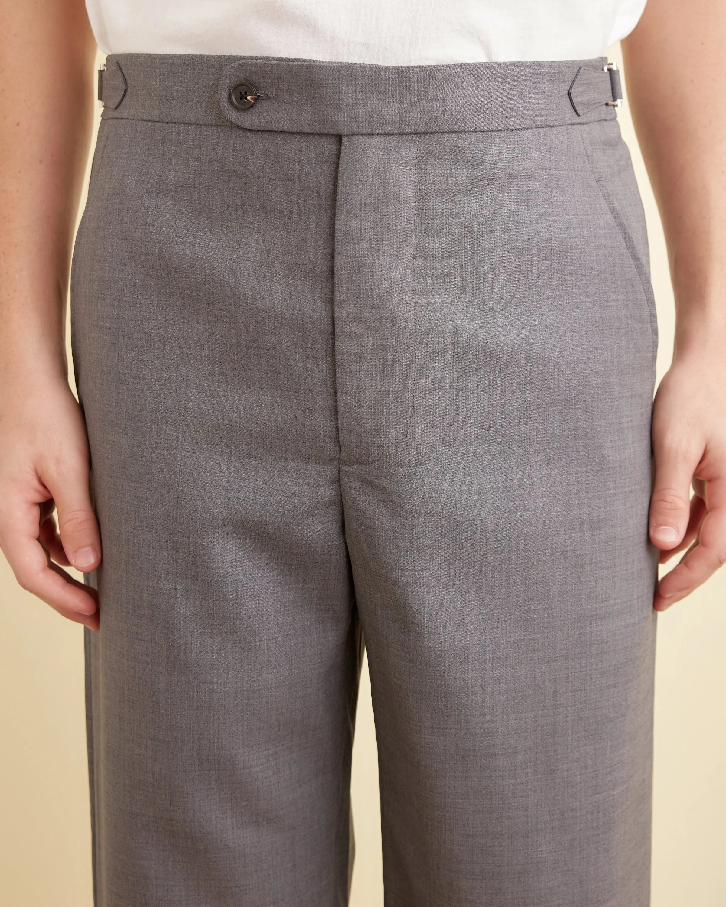 Tropical Wool Side-Buckle Trousers - Grey sold by BODE product image thumbnail 2