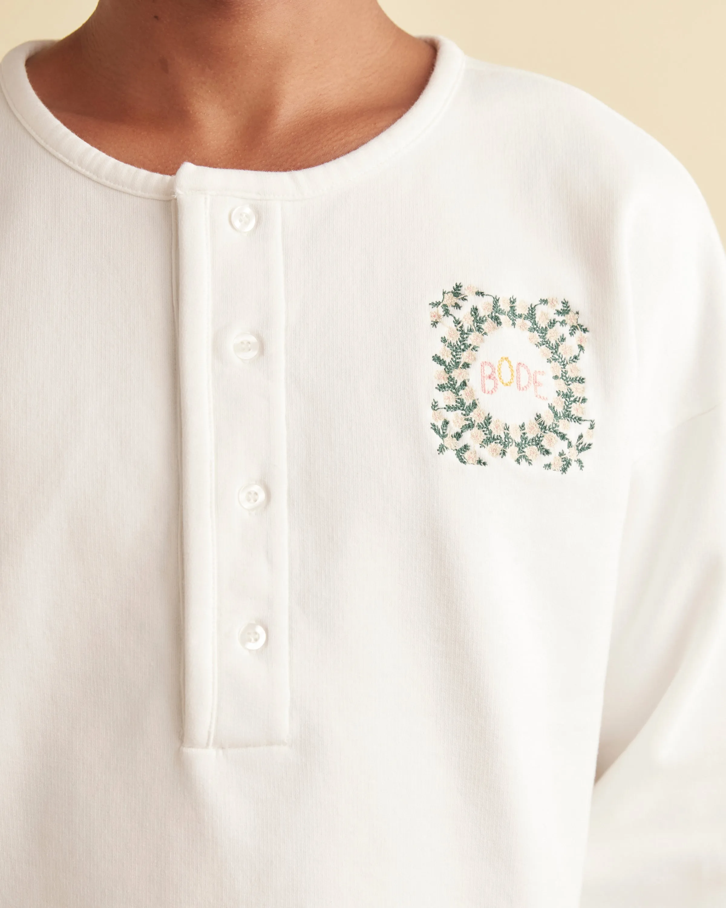 Daisy Never Tell Henley Sweatshirt sold by BODE product image thumbnail 2