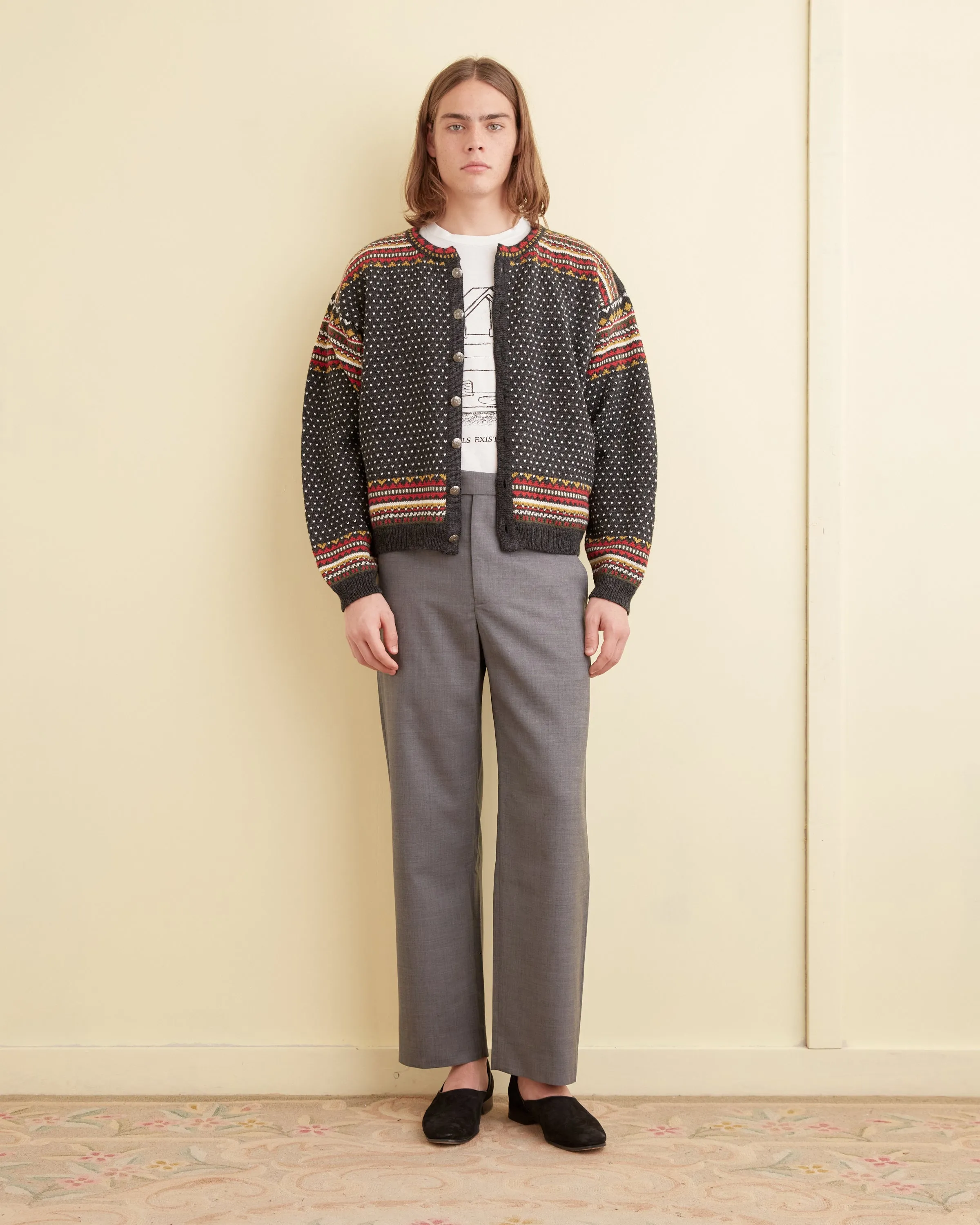 Tropical Wool Side-Buckle Trousers - Grey sold by BODE