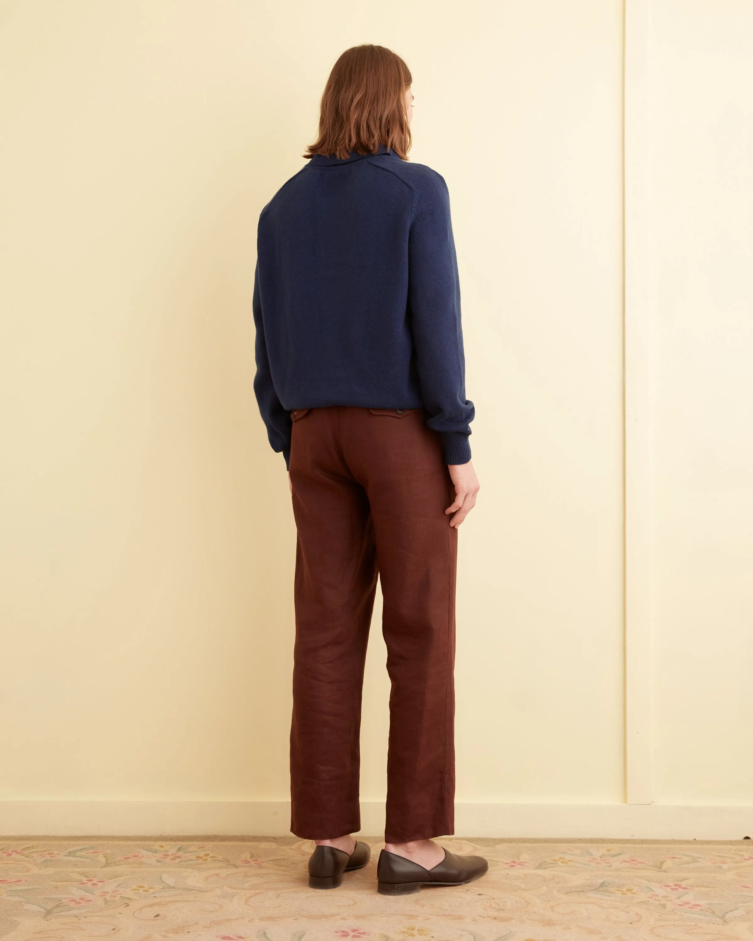 Cashmere Polo - Navy sold by BODE product image thumbnail 3