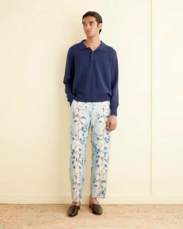 Cashmere Polo - Navy sold by BODE