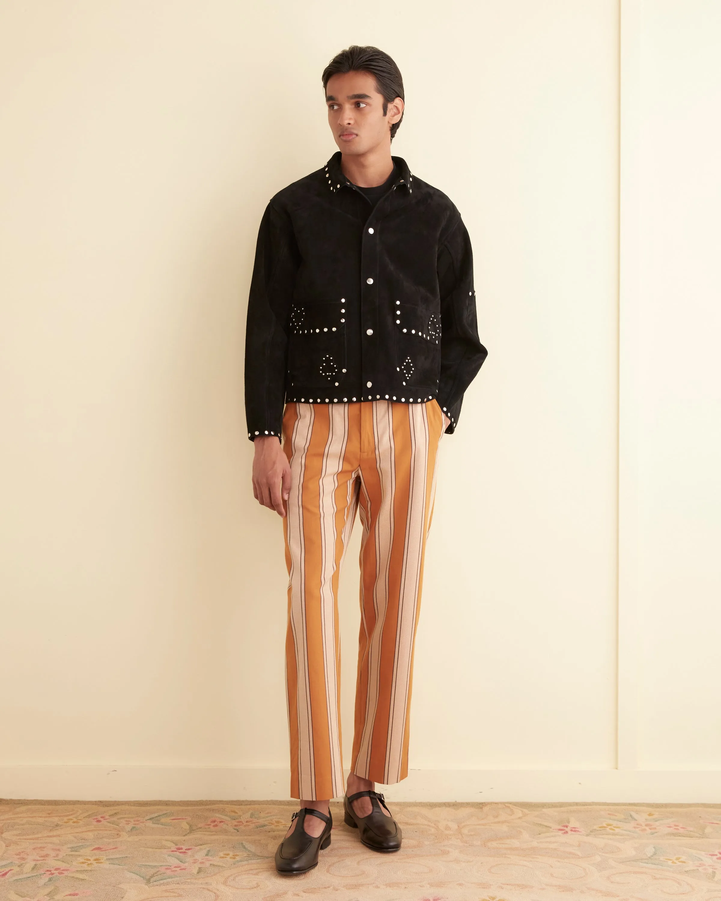 Deck of Cards Studded Jacket - Black sold by BODE