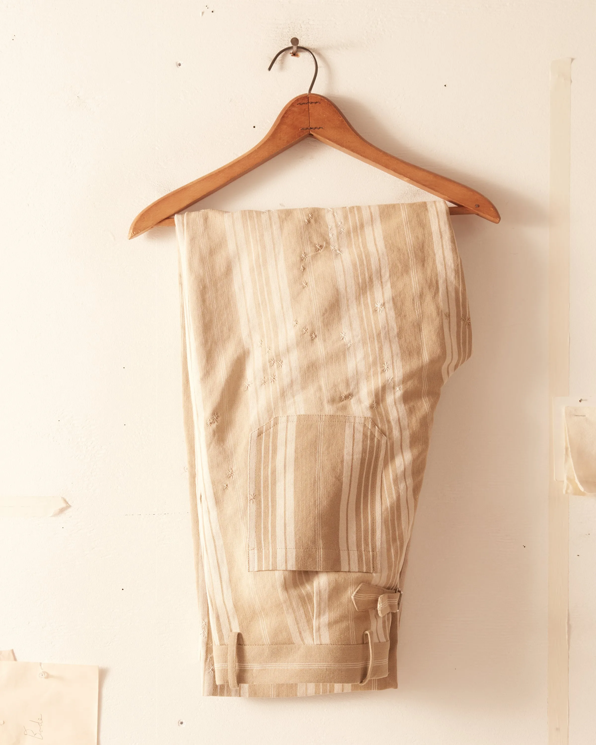 Ecru Stripe Trousers - 34 sold by BODE