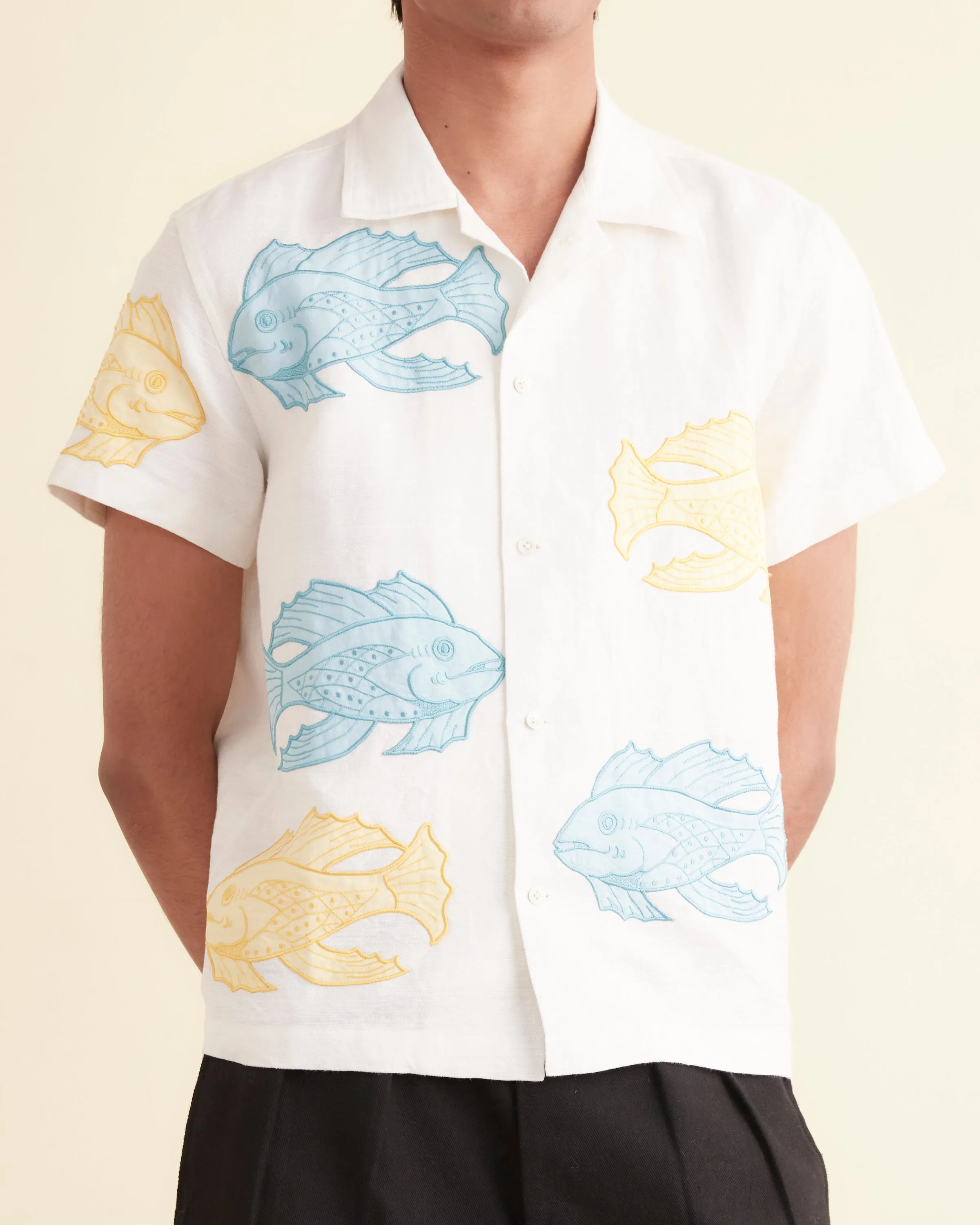 Piscine Appliqué Short Sleeve Shirt sold by BODE product image thumbnail 2