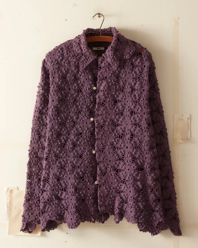 Malbec Crochet Shirt - XS/S sold by BODE