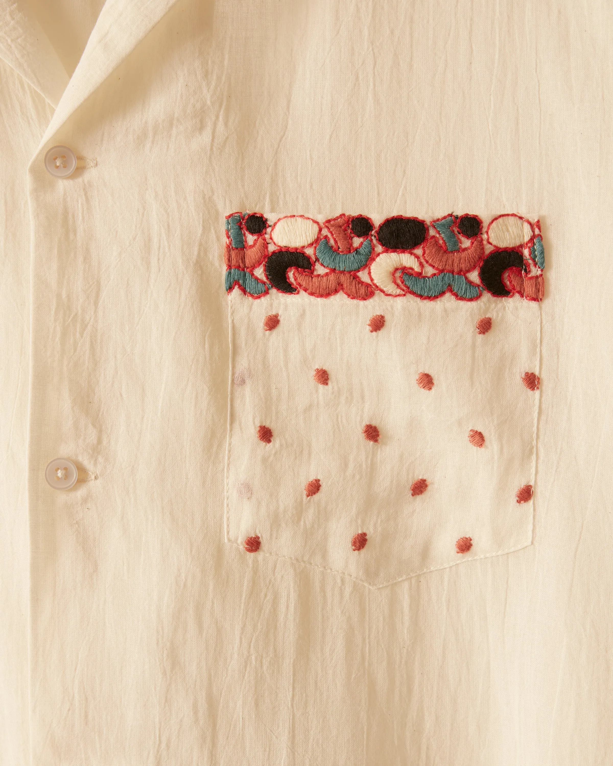 Whirling Dot Short Sleeve Shirt sold by BODE product image thumbnail 3