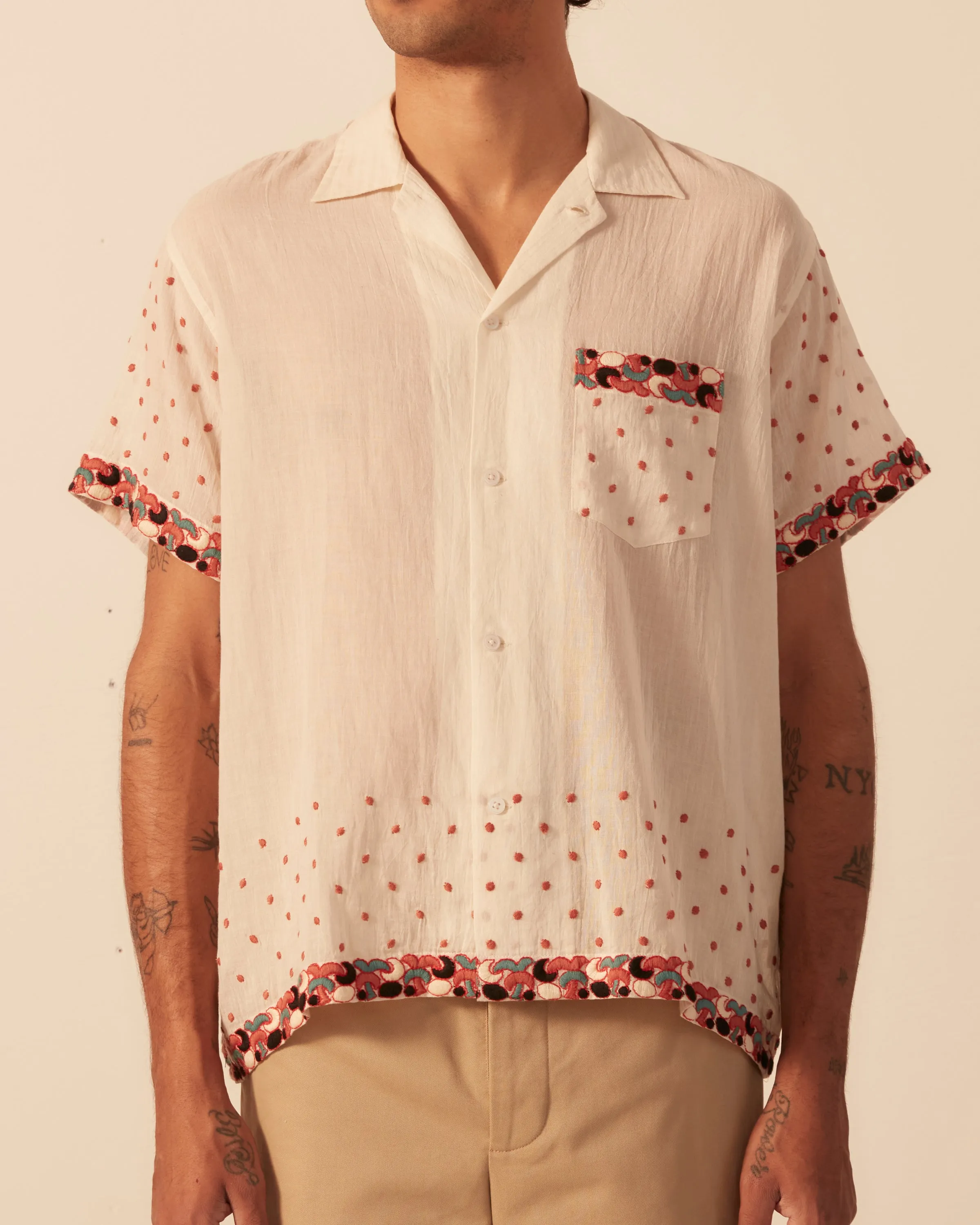 Whirling Dot Short Sleeve Shirt sold by BODE product image thumbnail 2
