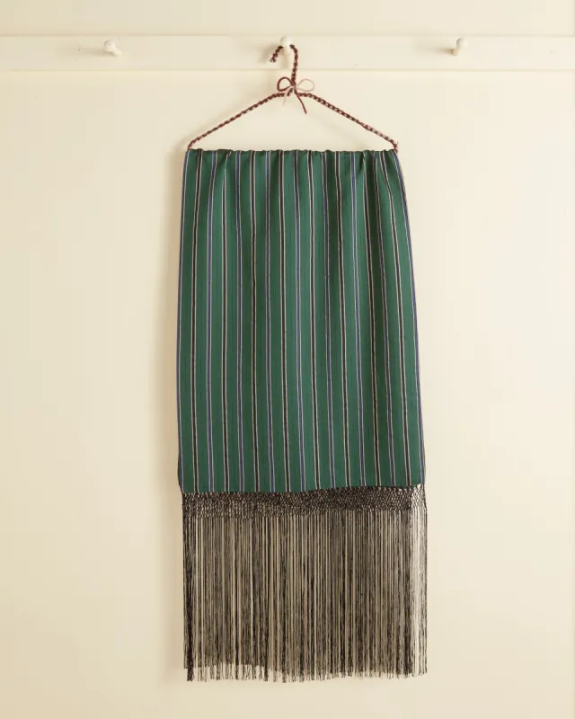 Alumni Stripe Dinner Scarf - Green made by BODE