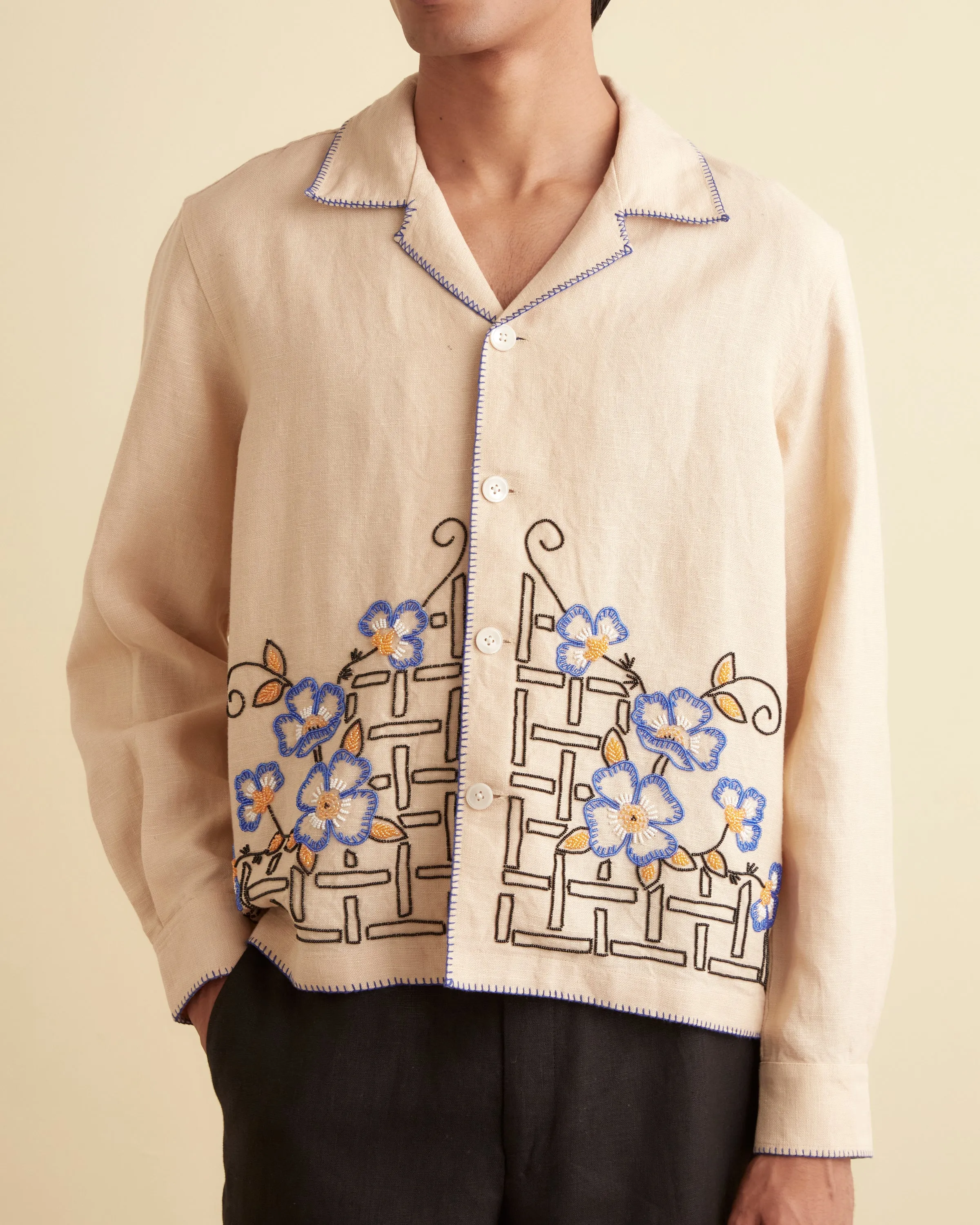 Himalayan Poppy Long Sleeve Shirt sold by BODE product image thumbnail 2