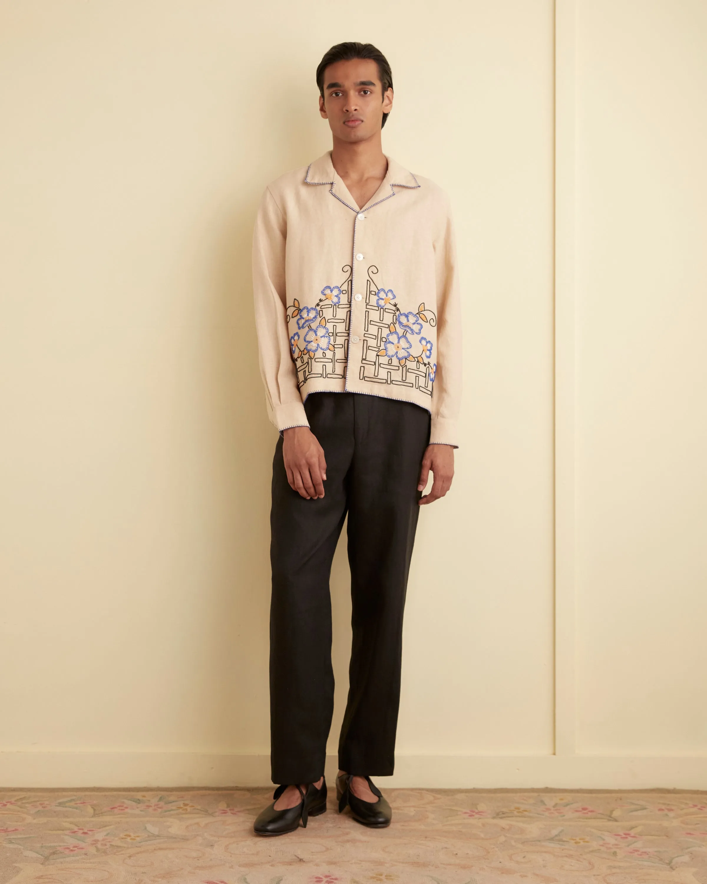 Himalayan Poppy Long Sleeve Shirt sold by BODE