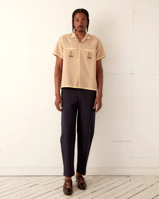 Ship Appliqué Short Sleeve Shirt sold by BODE