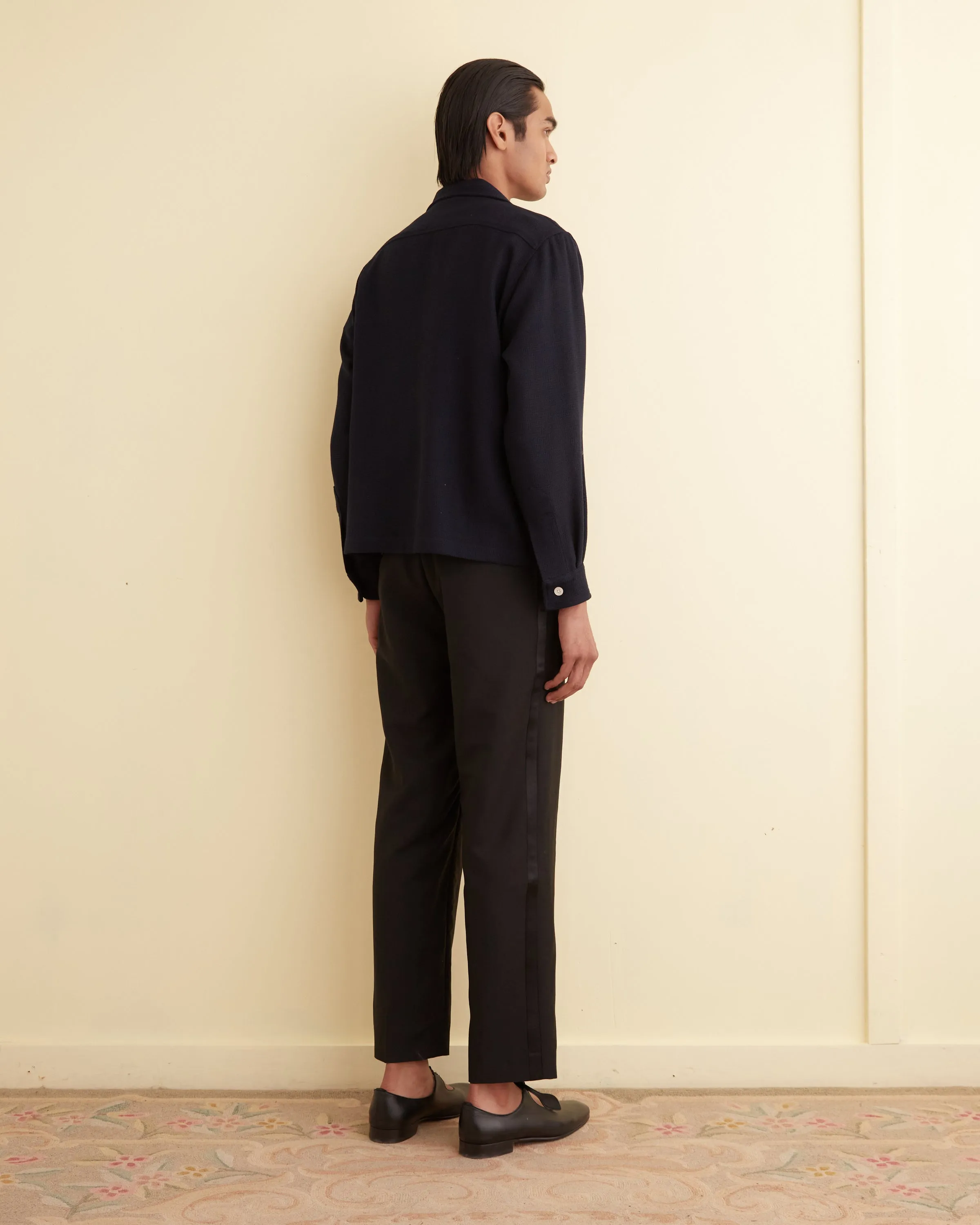 Navy Net Long Sleeve Shirt sold by BODE product image thumbnail 3