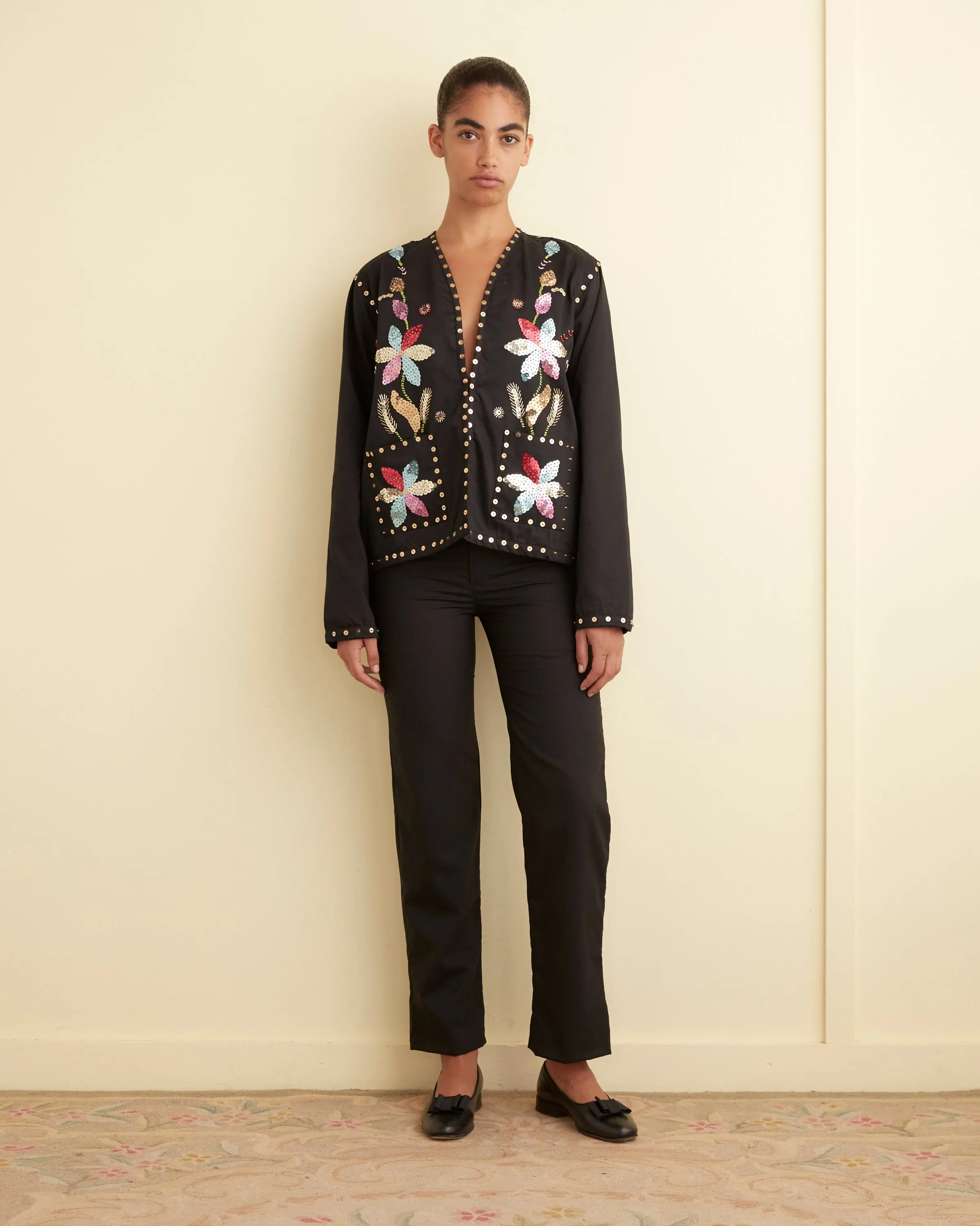 Sequined Pinwheel Jacket sold by BODE