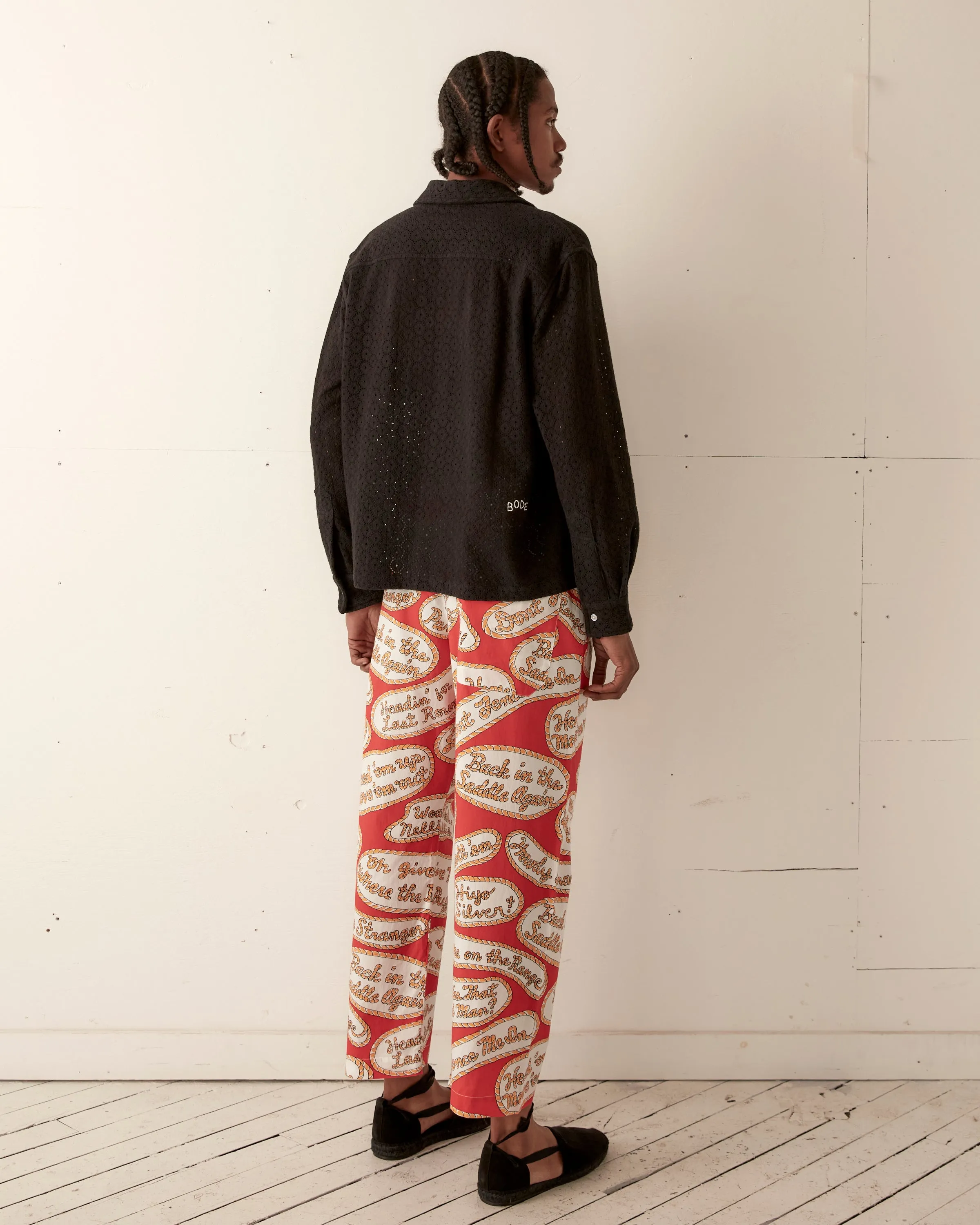 Geo Lace Overshirt - Black sold by BODE product image thumbnail 4