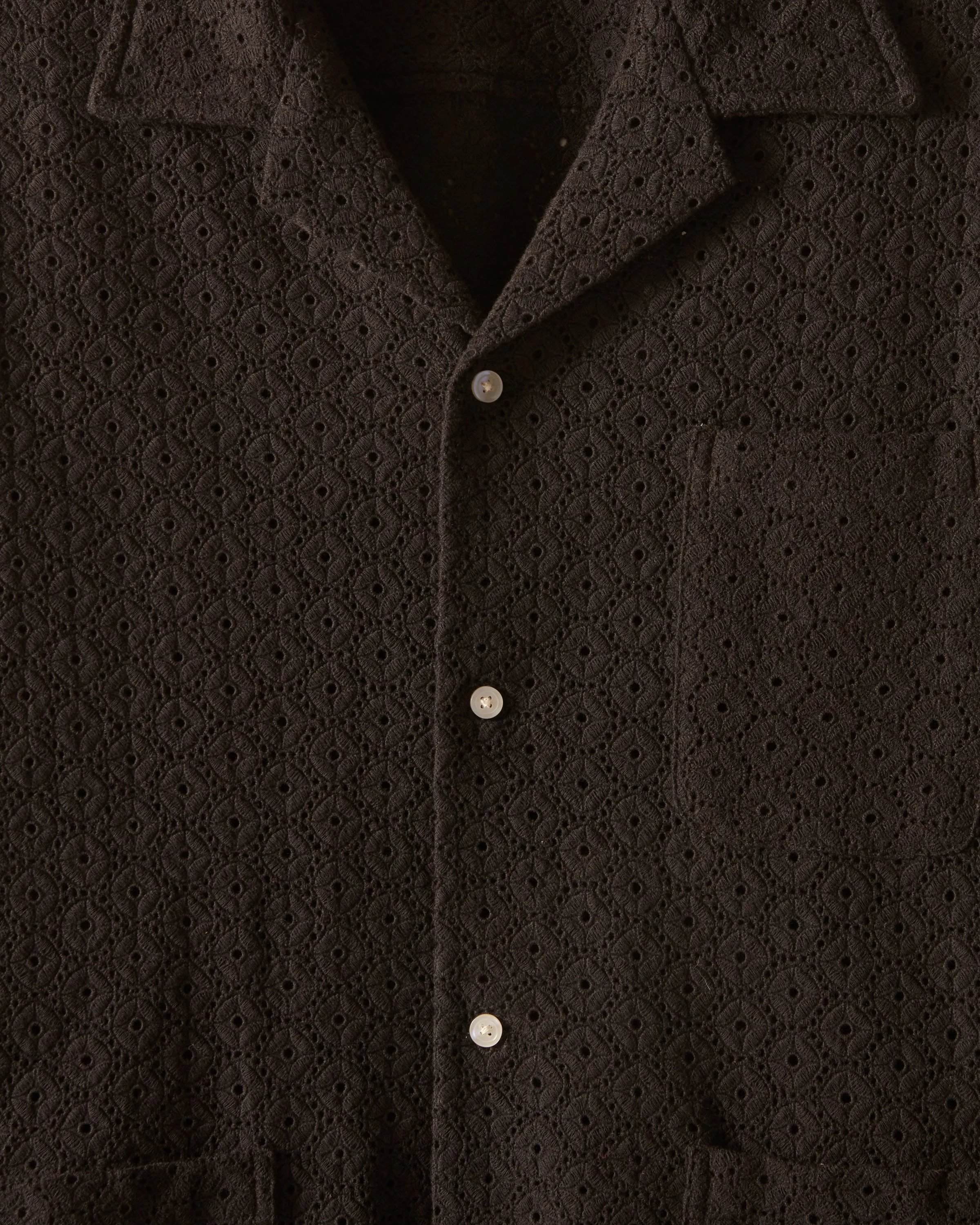 Geo Lace Overshirt - Black sold by BODE product image thumbnail 3