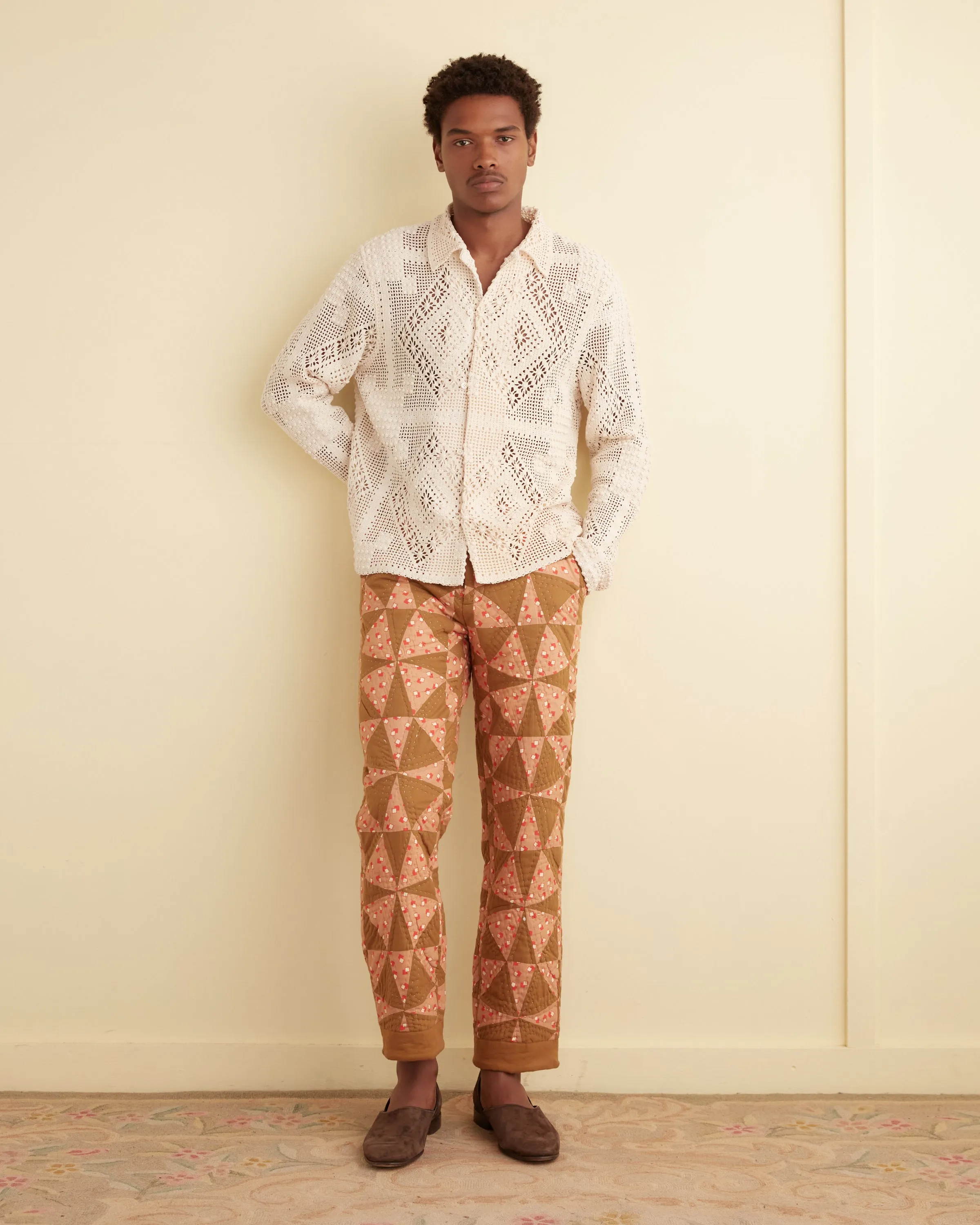 Diamond Scale Long Sleeve Shirt - S/M sold by BODE