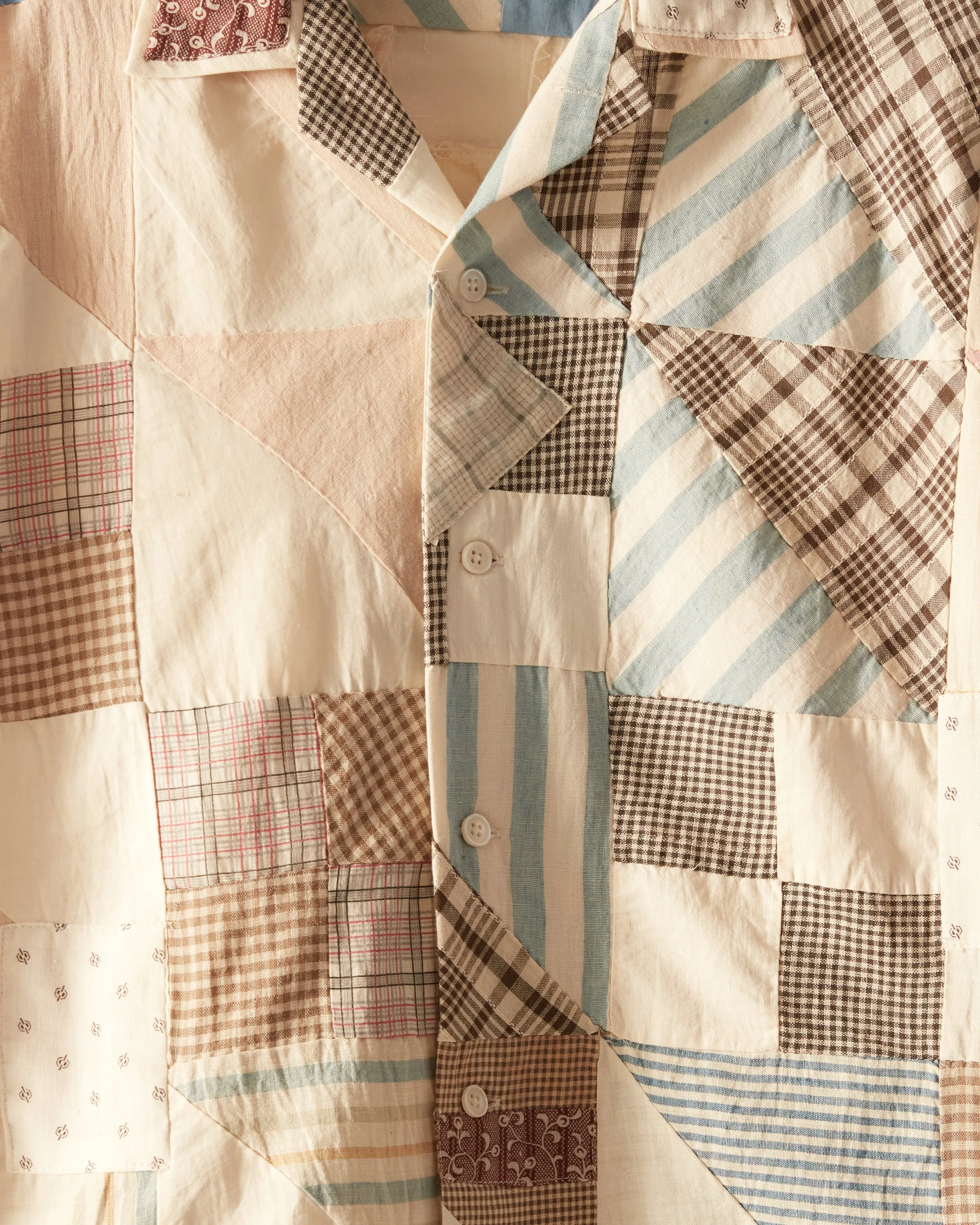 Shell Patchwork Long Sleeve Shirt - M/L sold by BODE product image thumbnail 3