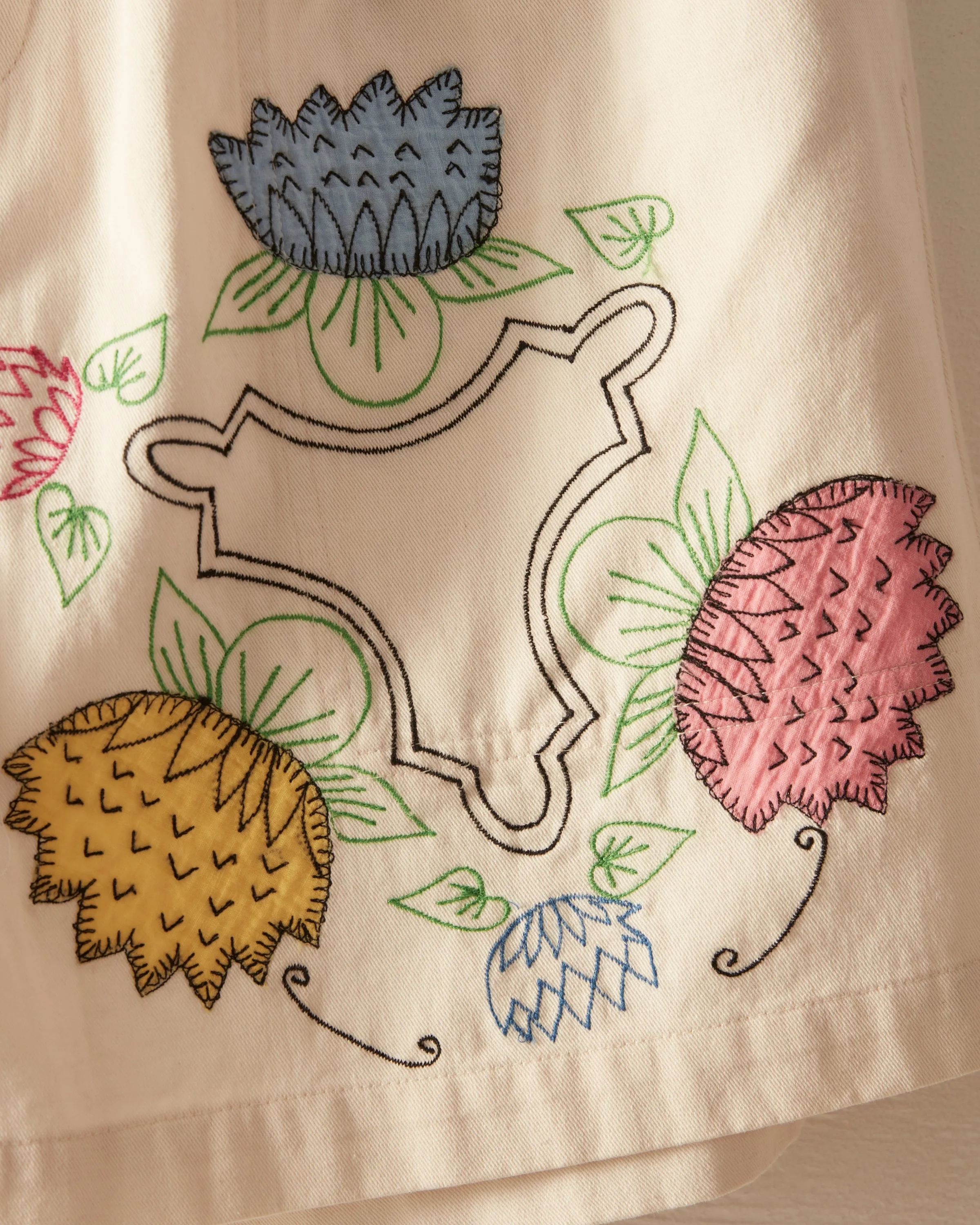 Patchwork Lotus Shorts sold by BODE product image thumbnail 3