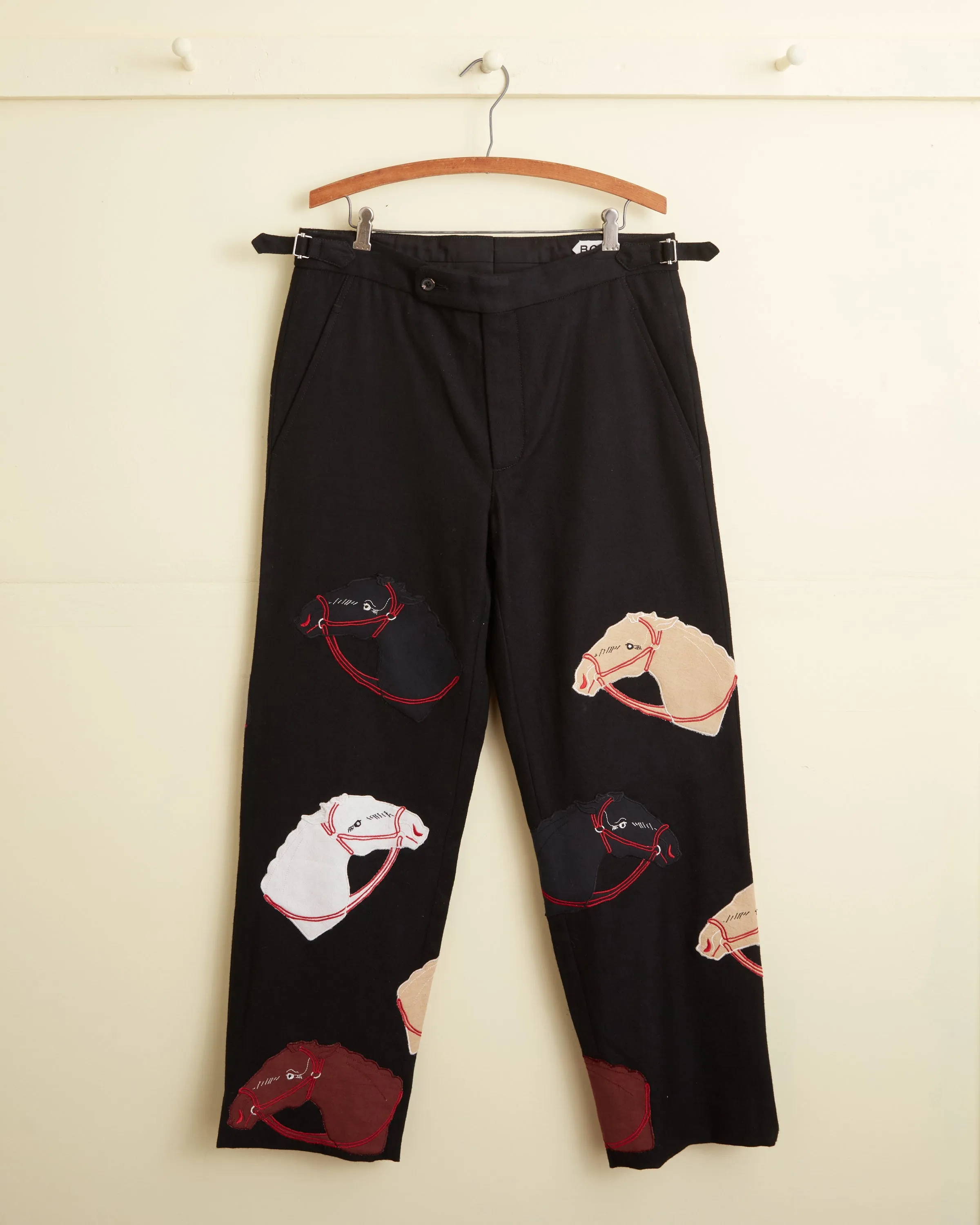 Pony Appliqué Trousers - Black sold by BODE product image thumbnail 5