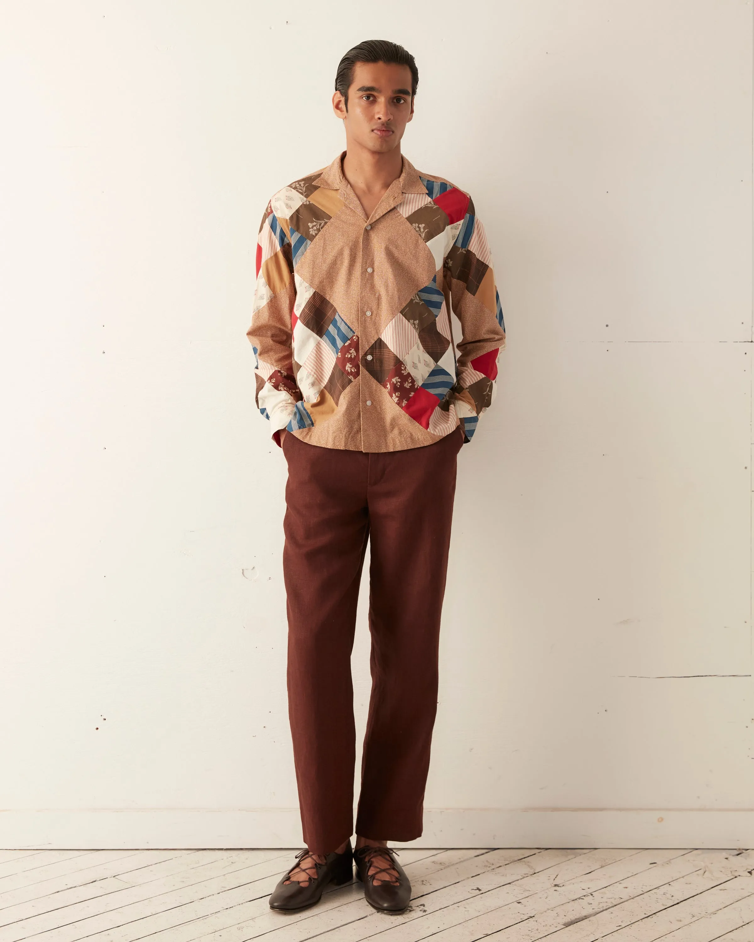 Pony Calico Quilt Shirt sold by BODE