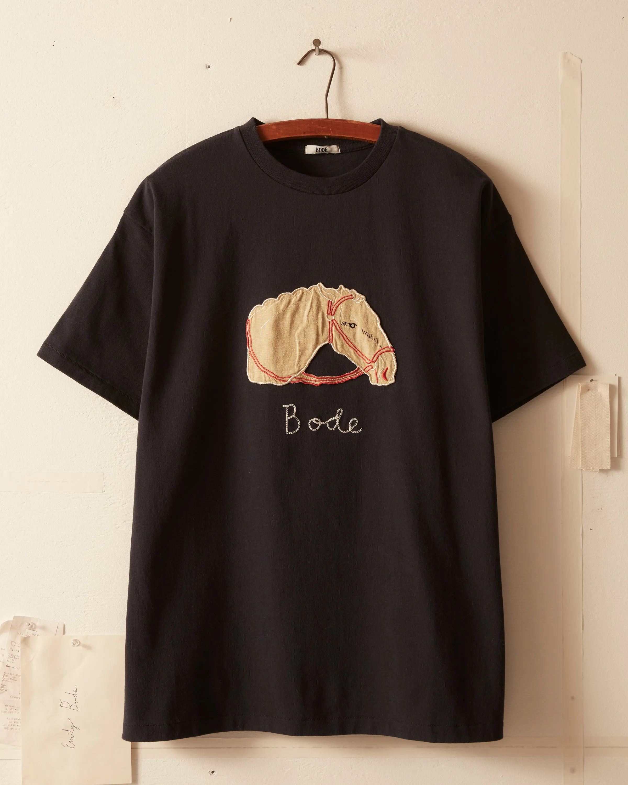 Pony Appliqué Tee - Midnight sold by BODE
