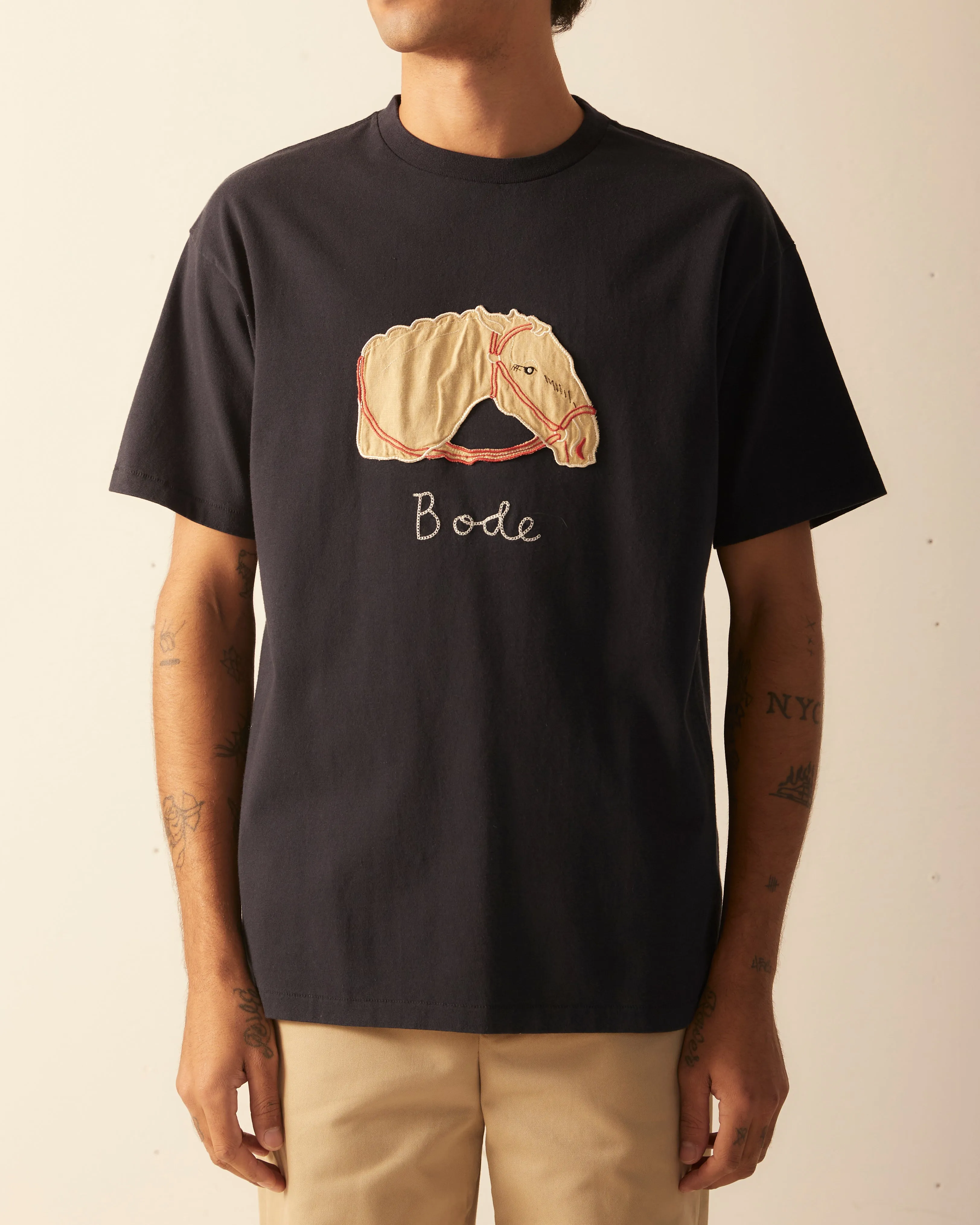 Pony Appliqué Tee - Midnight sold by BODE product image thumbnail 2